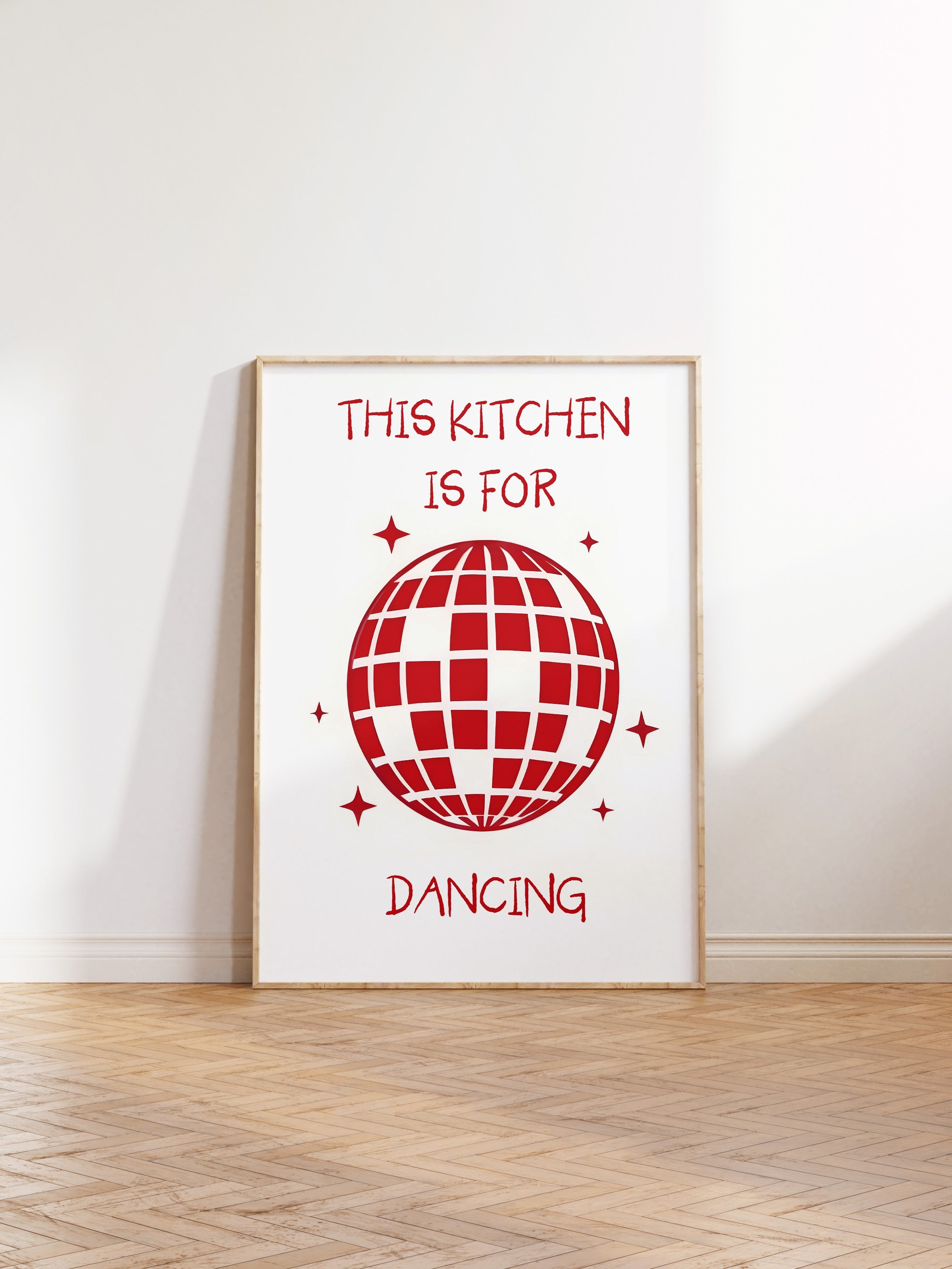 Ahşap Çerçeveli Tablo, This Kitchen Is For Dancing, Comfort Serisi Mutfak Ahşap Tablo, NO:109052