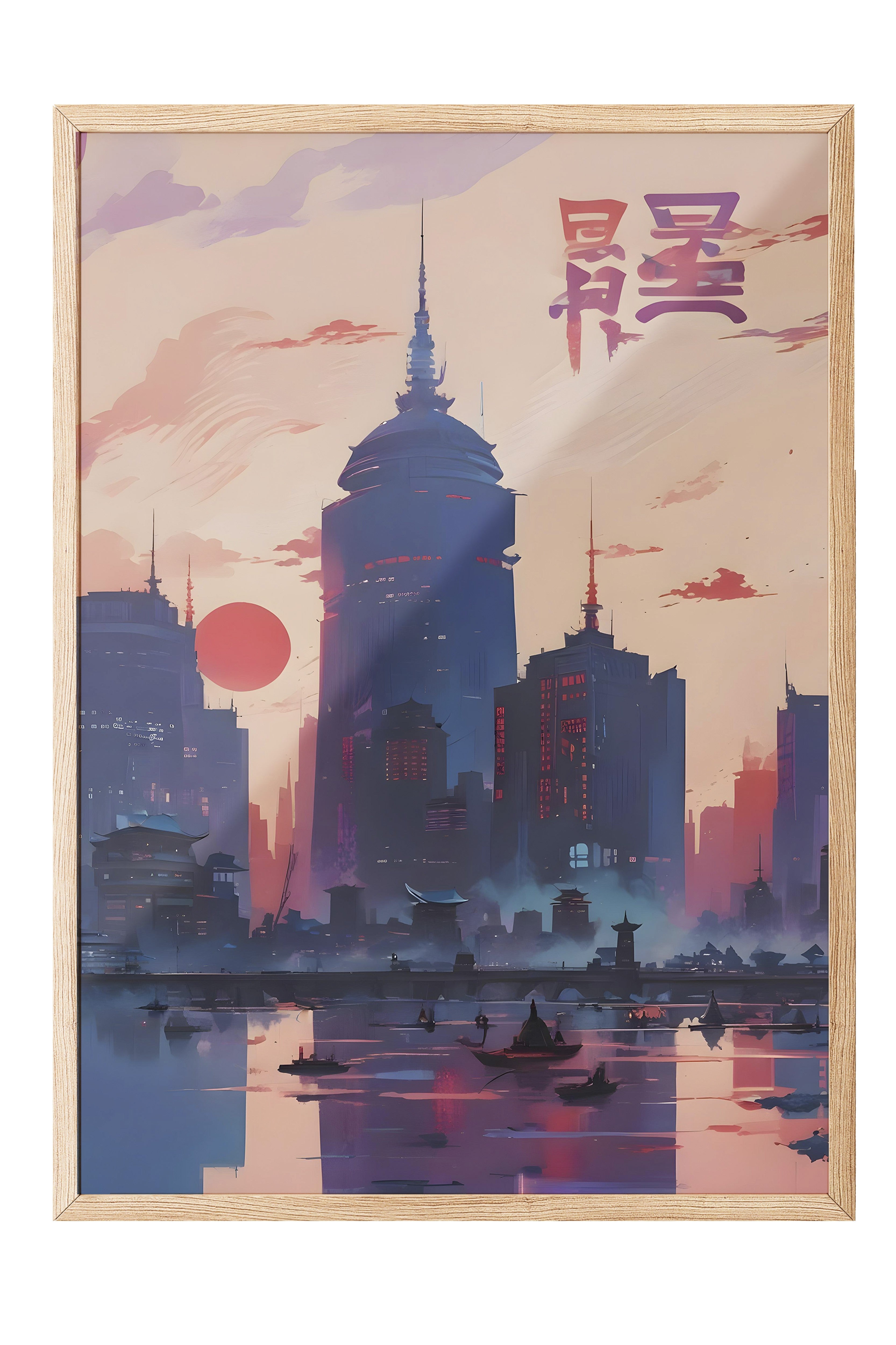 Ahşap Çerçeveli Tablo, Vintage Japanese, Comfort Serisi Poster ve Ahşap Tablo, NO:108921