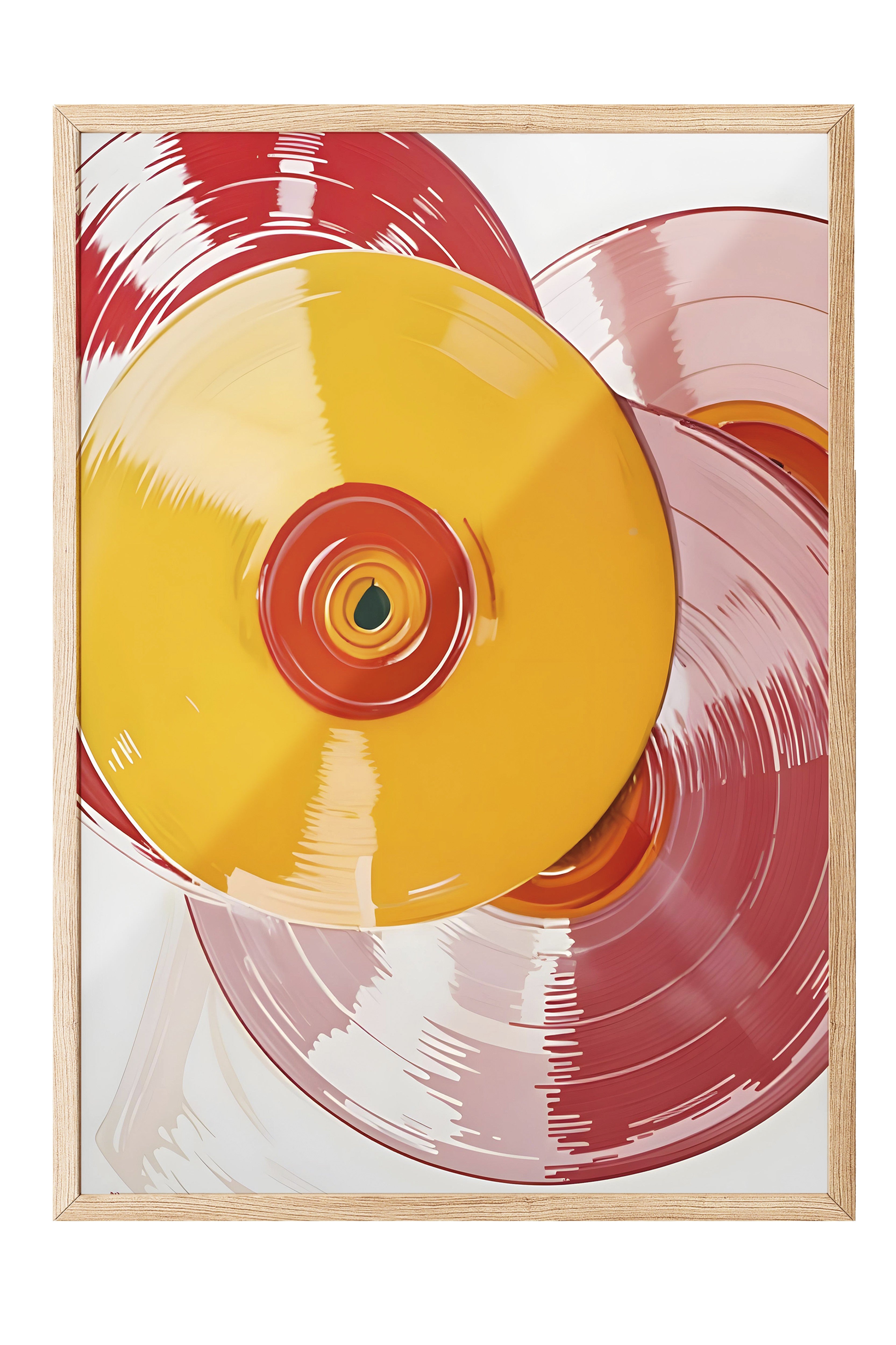 Ahşap Çerçeveli Tablo, Vintage Record Eclectic, Comfort Serisi Poster ve Ahşap Tablo, NO:108941