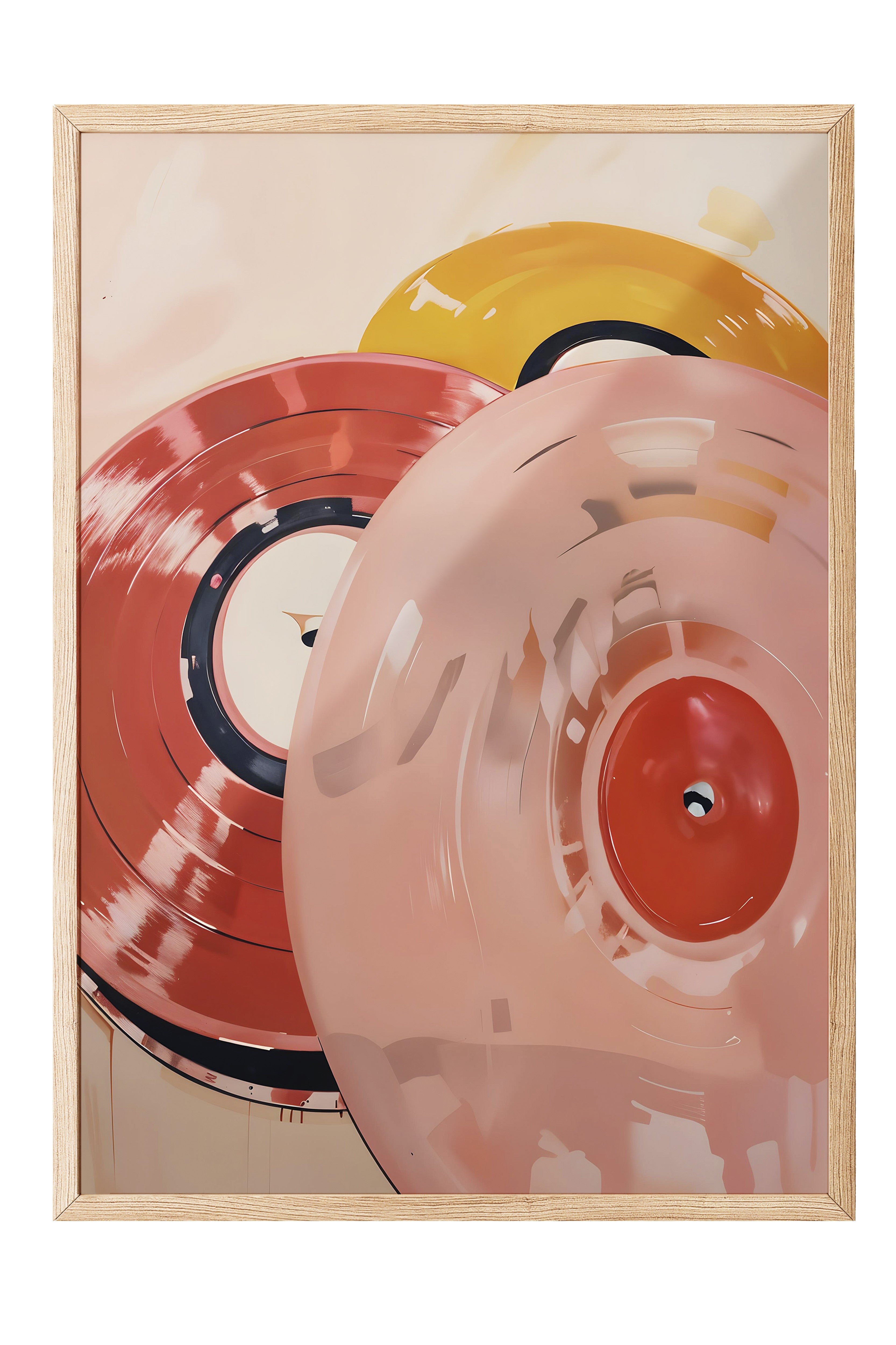 Ahşap Çerçeveli Tablo, Vinyl Record, Comfort Serisi Poster ve Ahşap Tablo, NO:108939