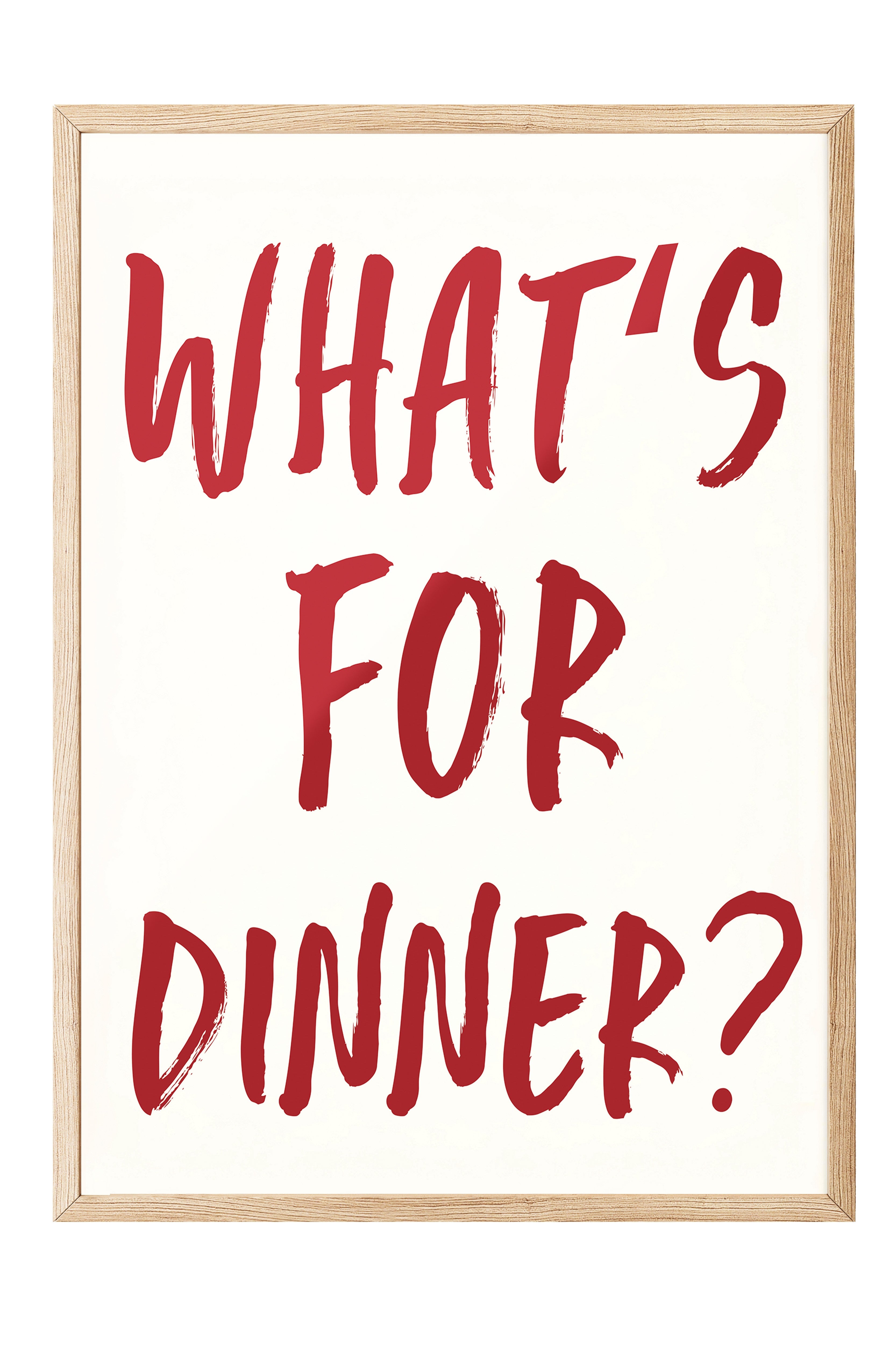 Ahşap Çerçeveli Tablo, What's  for Dinner?, Comfort Serisi Mutfak Ahşap Tablo, NO:109054