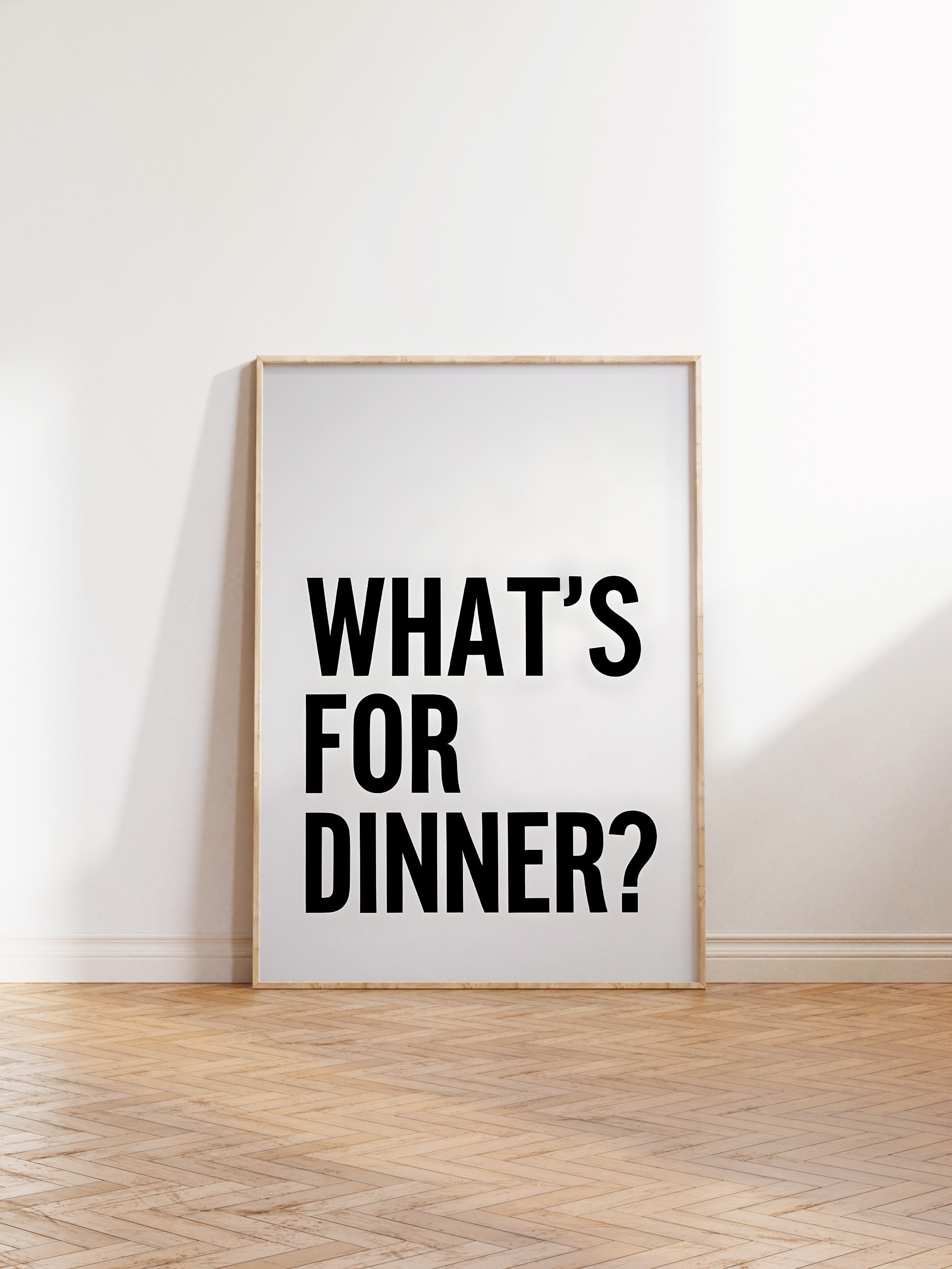 Ahşap Çerçeveli Tablo, What's For Dinner?, Comfort Serisi Mutfak Ahşap Tablo, NO:109112