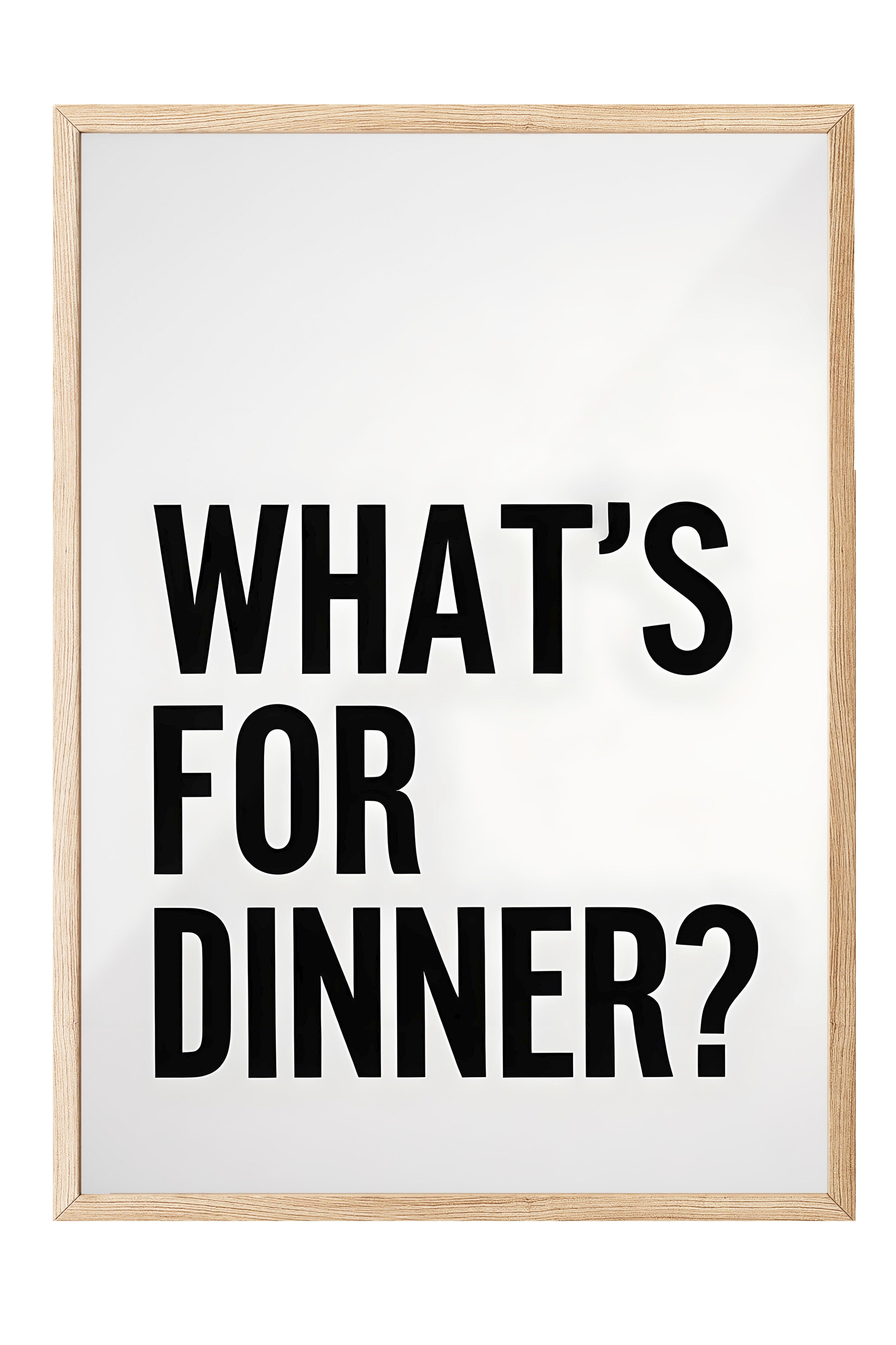 Ahşap Çerçeveli Tablo, What's For Dinner?, Comfort Serisi Mutfak Ahşap Tablo, NO:109112