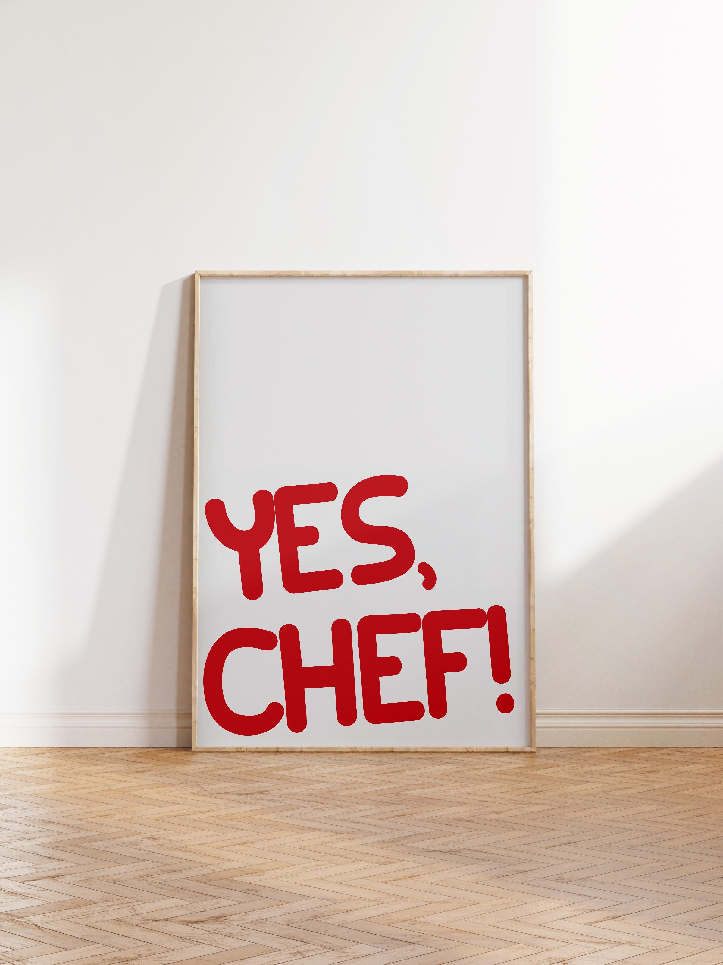 Ahşap Çerçeveli Tablo, Yes Chef!, Comfort Serisi Mutfak Ahşap Tablo, NO:109053