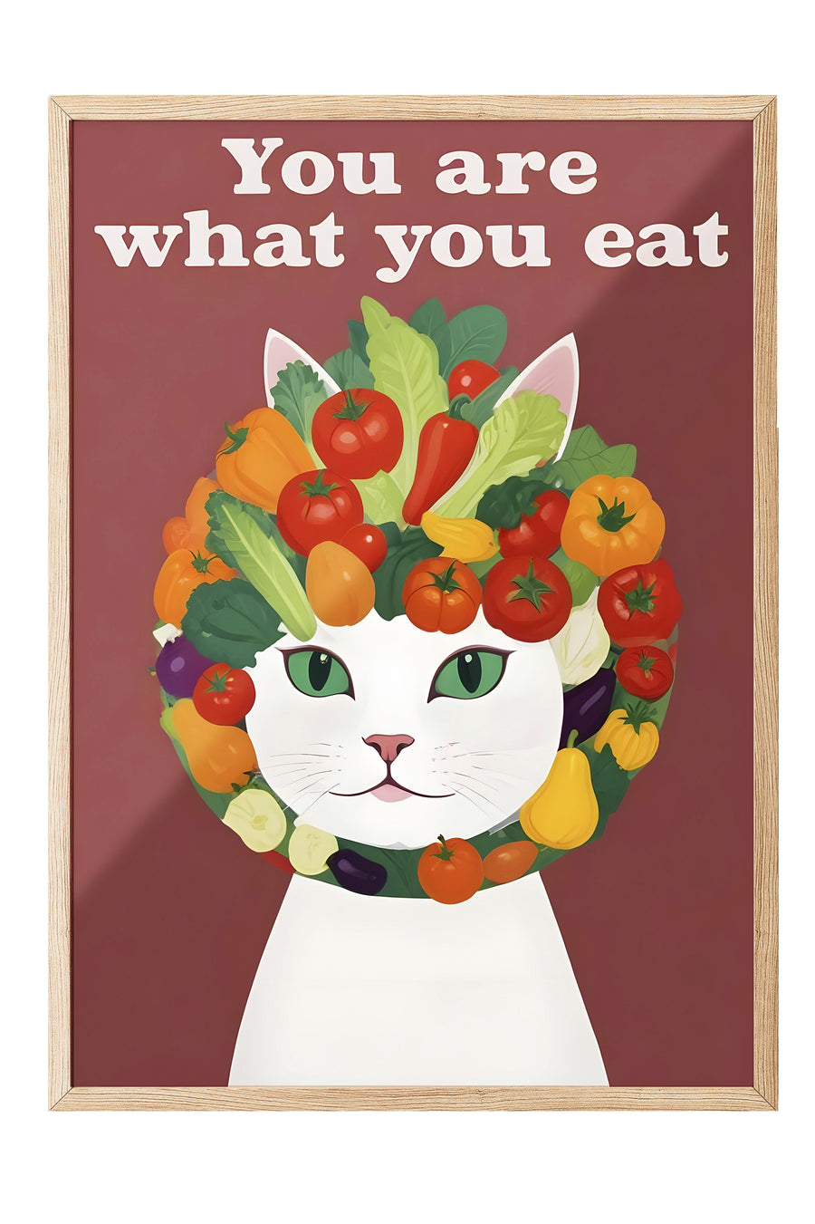 You are what you eat Poster – Ahşap Çerçeveli Tablo
