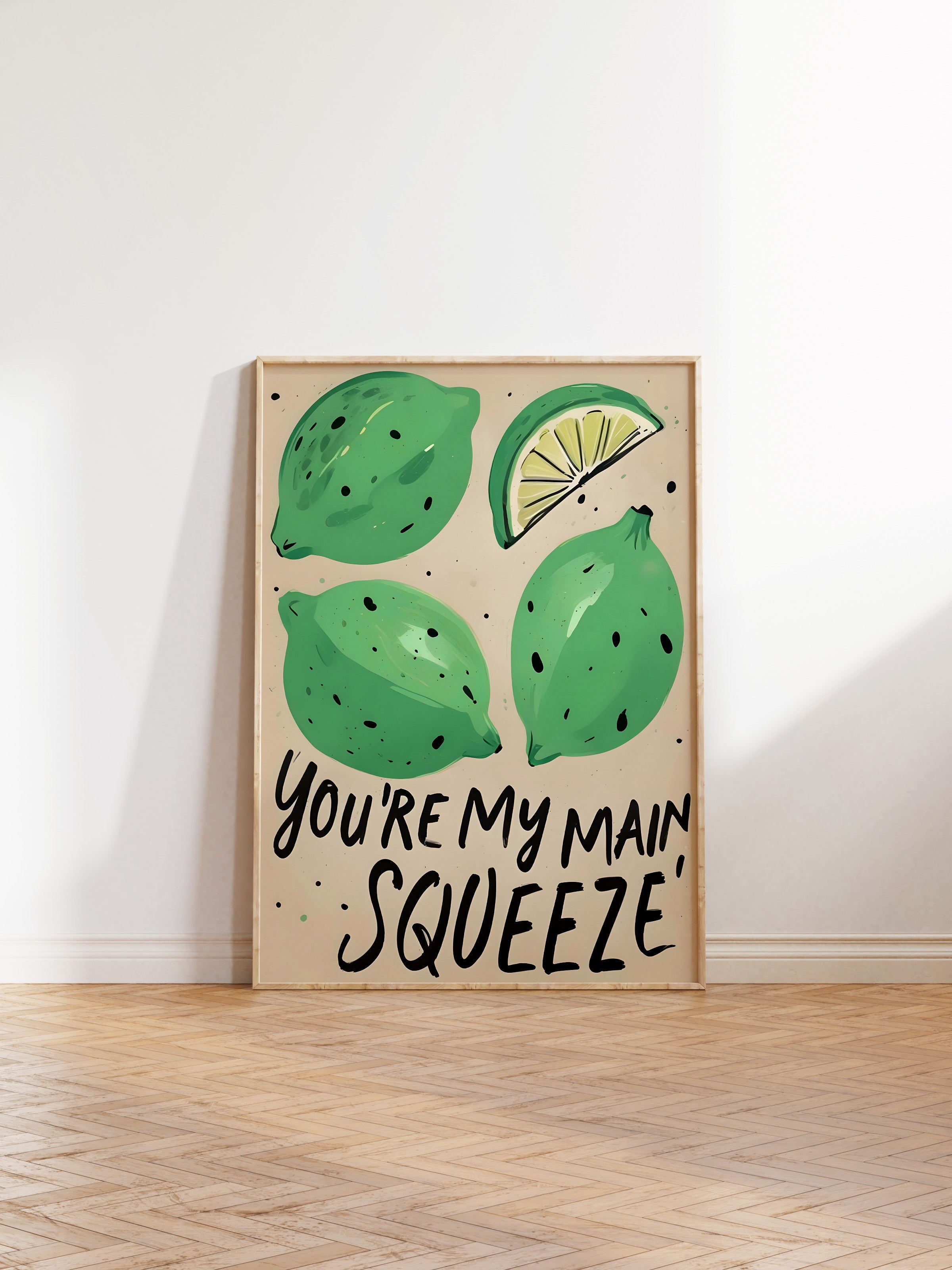 Ahşap Çerçeveli Tablo, You're My Main Squeeze, Comfort Serisi Mutfak Ahşap Tablo, NO:109134