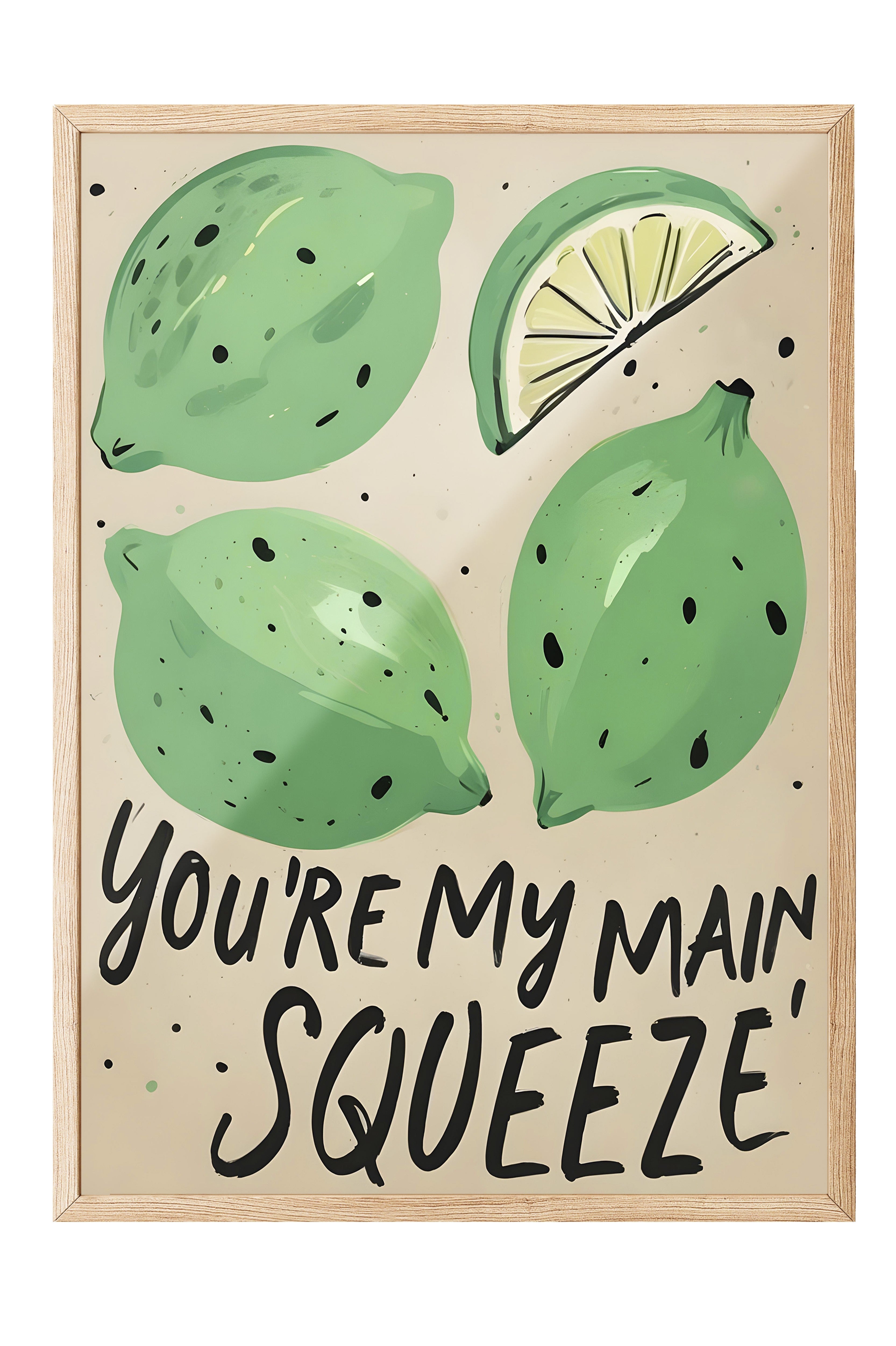 Ahşap Çerçeveli Tablo, You're My Main Squeeze, Comfort Serisi Mutfak Ahşap Tablo, NO:109134