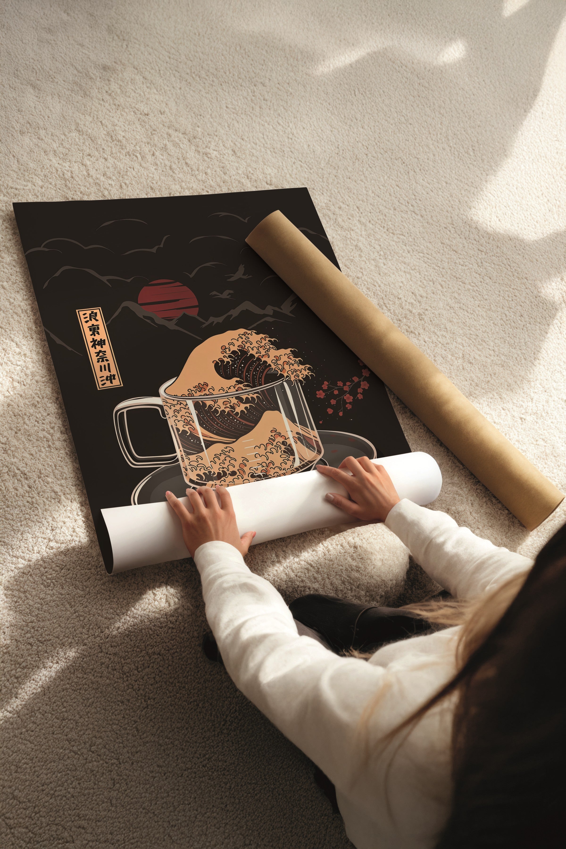 Ahşap Tablo Seti, 3 Adet Ahşap Çerçeveli Poster Coffee Corner Model No:300820, Mavi ve Kahve Dekor