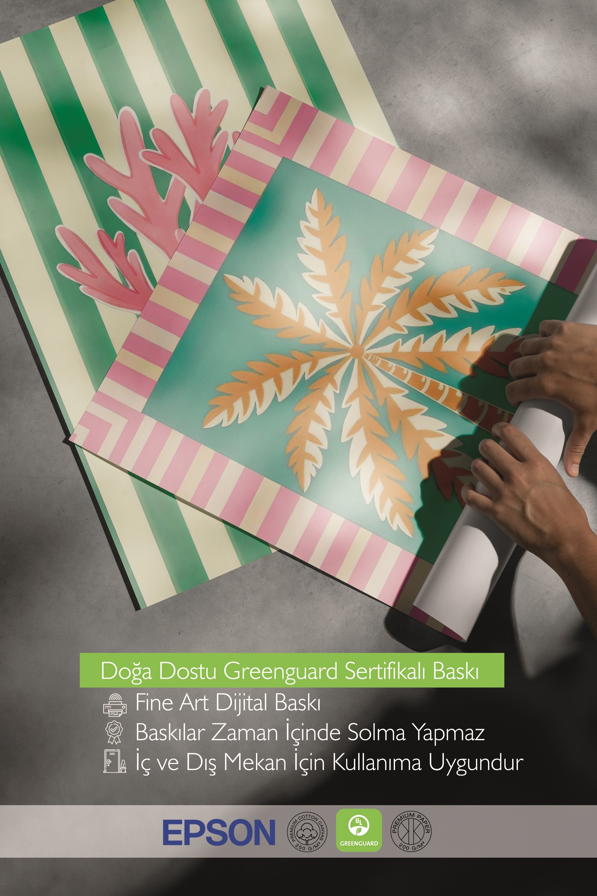 Ahşap Tablo Seti, 3 Adet Ahşap Çerçeveli Poster tree valley Model No:300829, Duvar Dekoru