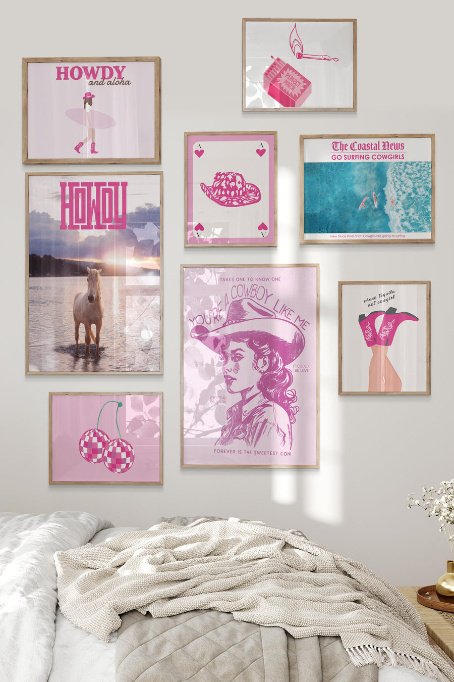 Pembe Sahil Temalı Galeri Poster Seti NO:020