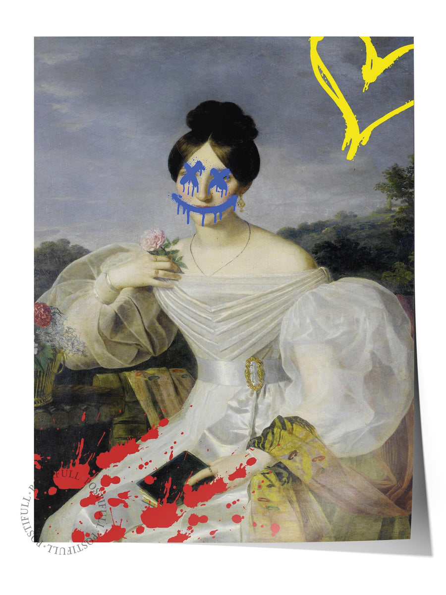Sprey Boya ile Portre Alternatif Sanat Çerçevesiz Poster