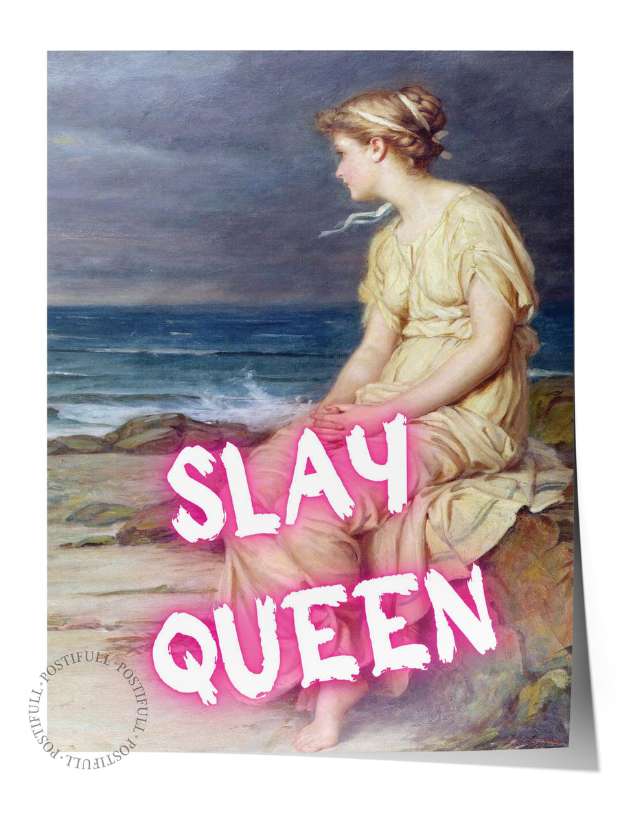SLAY QUEEN Alternatif Sanat Çerçevesiz Poster
