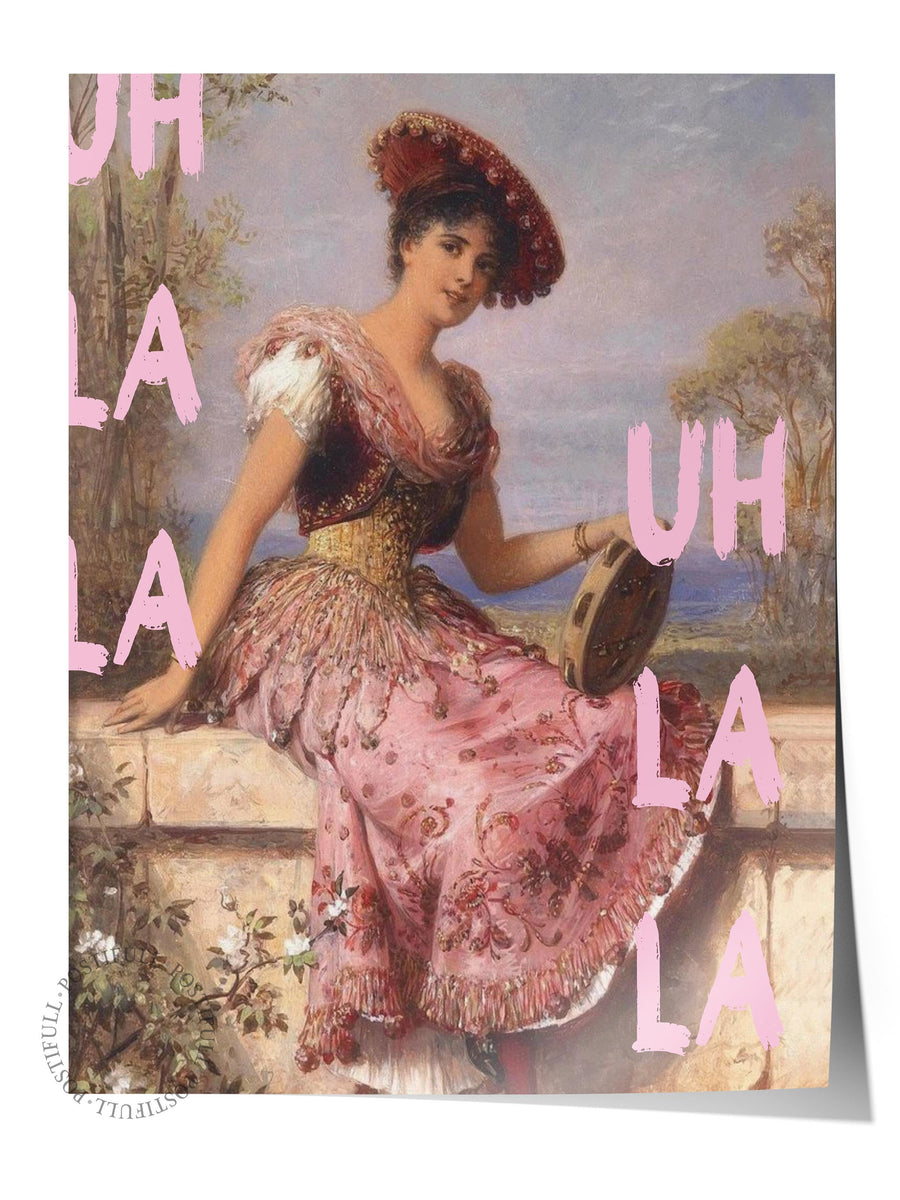 UH LA LA Alternatif Sanat Çerçevesiz Poster