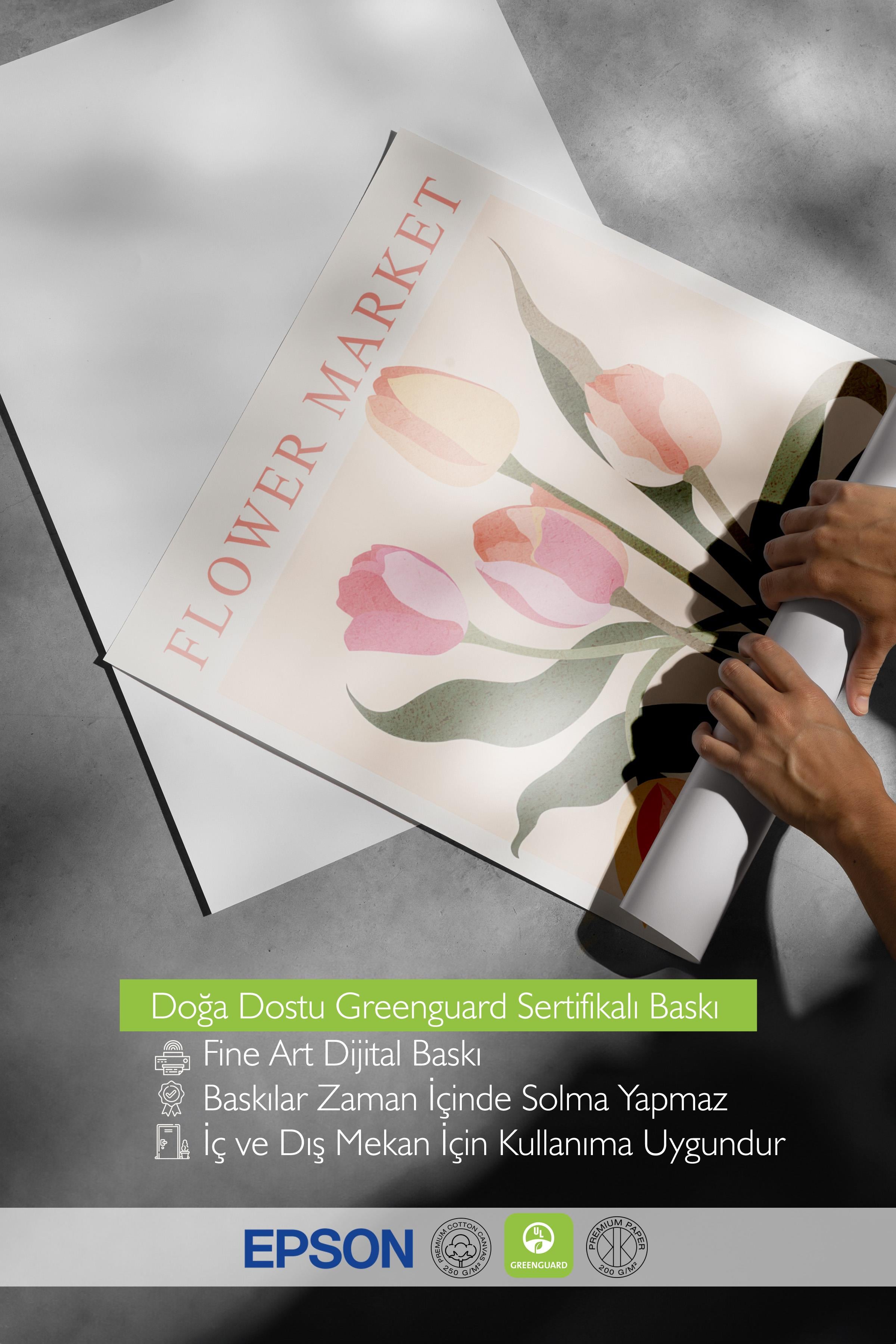 Amsterdam Flower Market Poster, Dikey Duvar Tablosu Comfort Serisi NO:108542