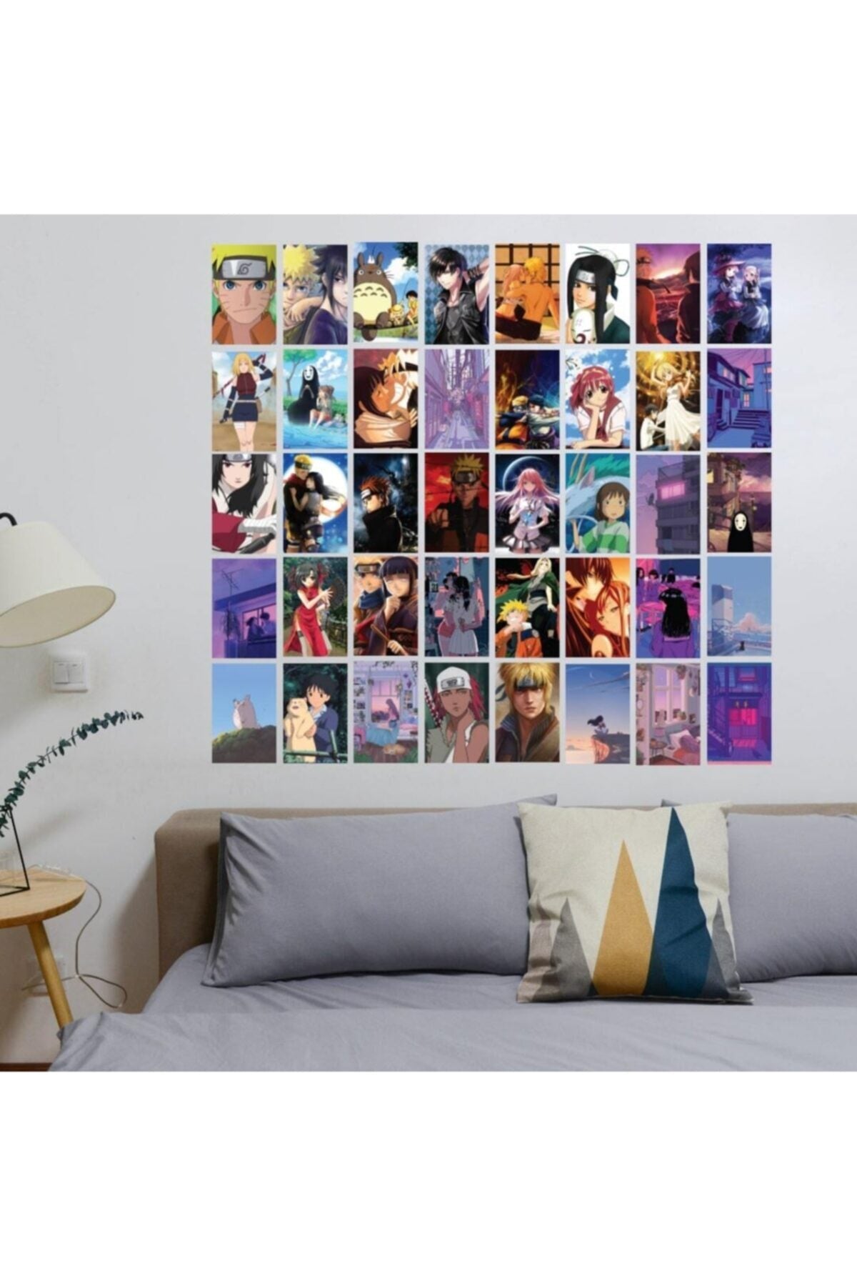 Anime Duvar Poster Seti - Arkası Yapışkanlı Manga Poster Kolaj Seti - 40 Adet - 10cm*15cm