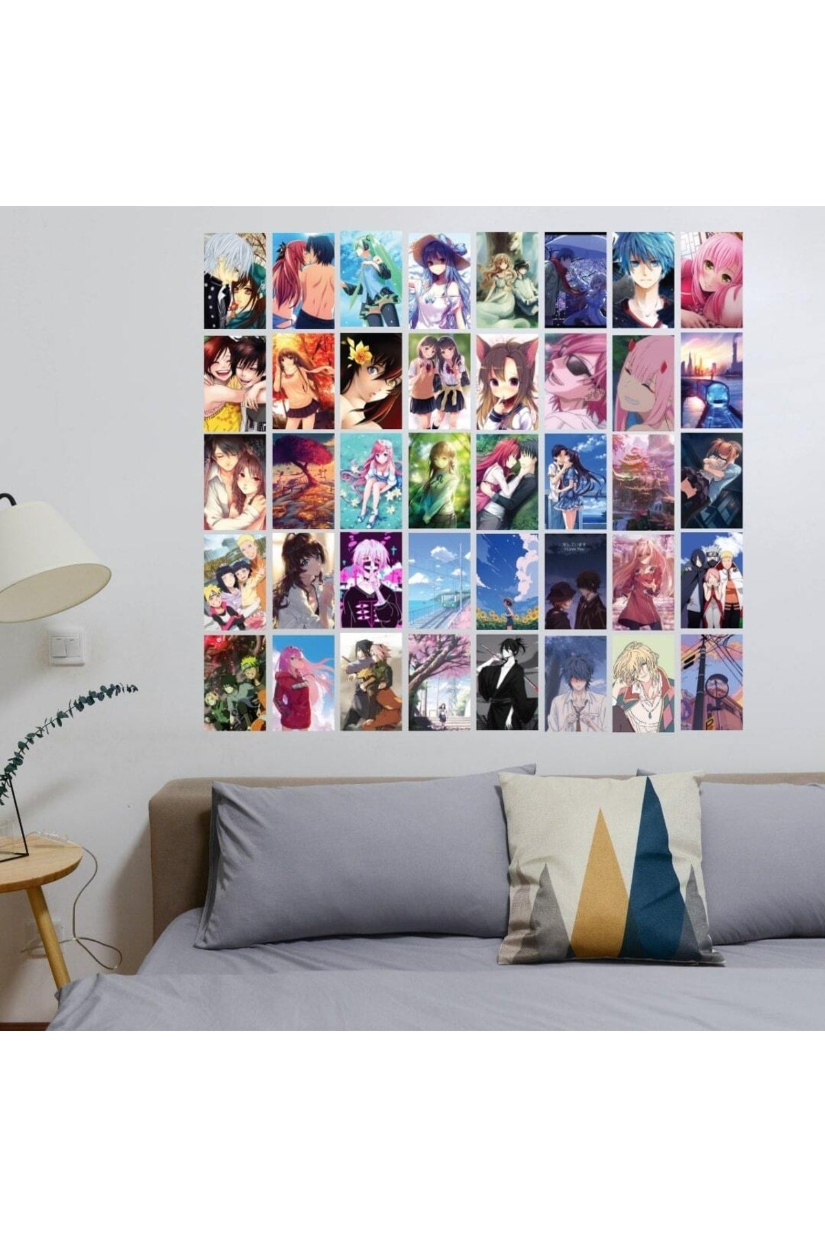 Anime Duvar Poster Seti - Arkası Yapışkanlı Manga Poster Kolaj Seti - 40 Adet - 10cm*15cm
