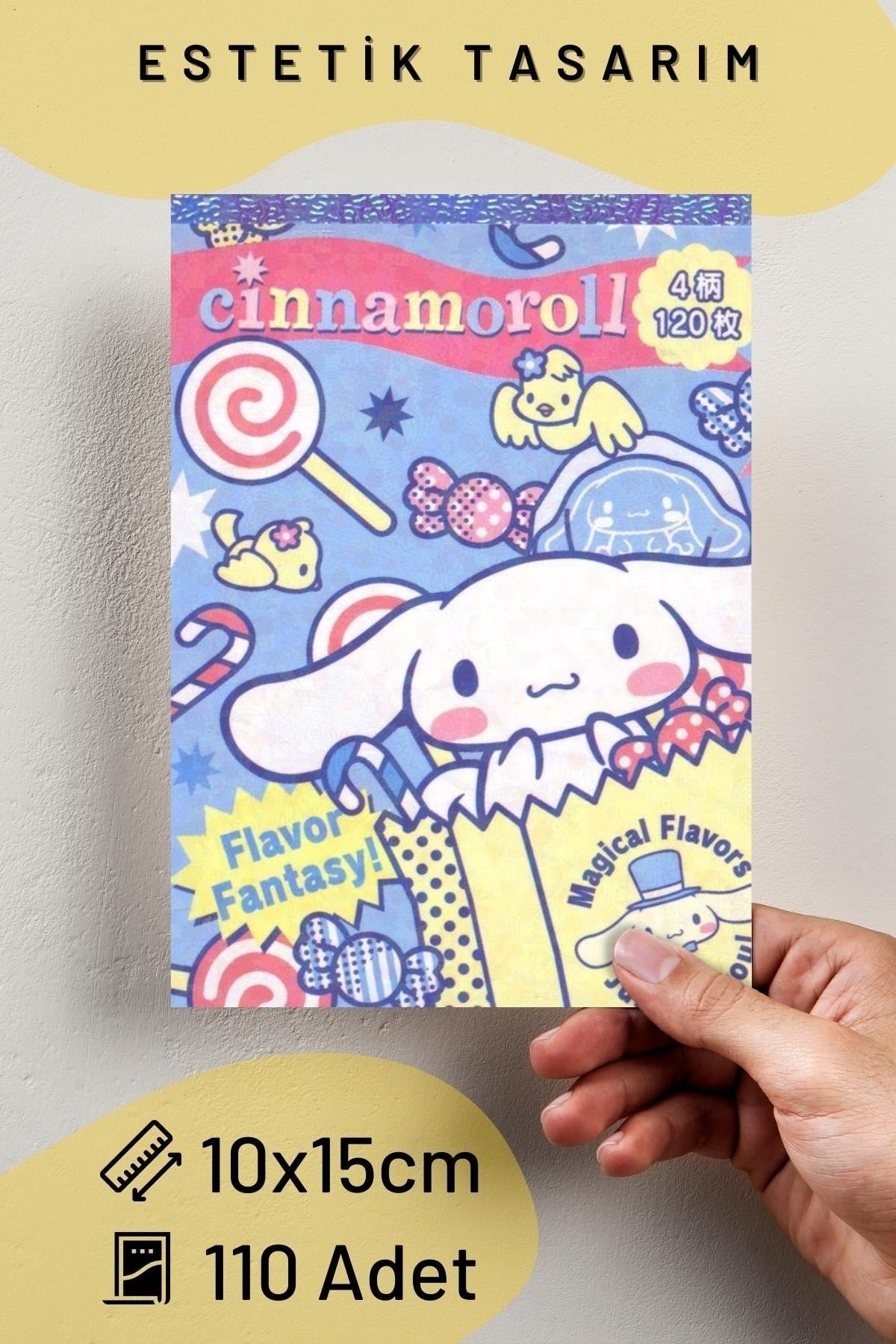 Anime Duvar Posteri Kolaj Set - 110 Adet - Arkası Yapışkanlı Anime Poster Seti - 10cm*15cm - Kutulu