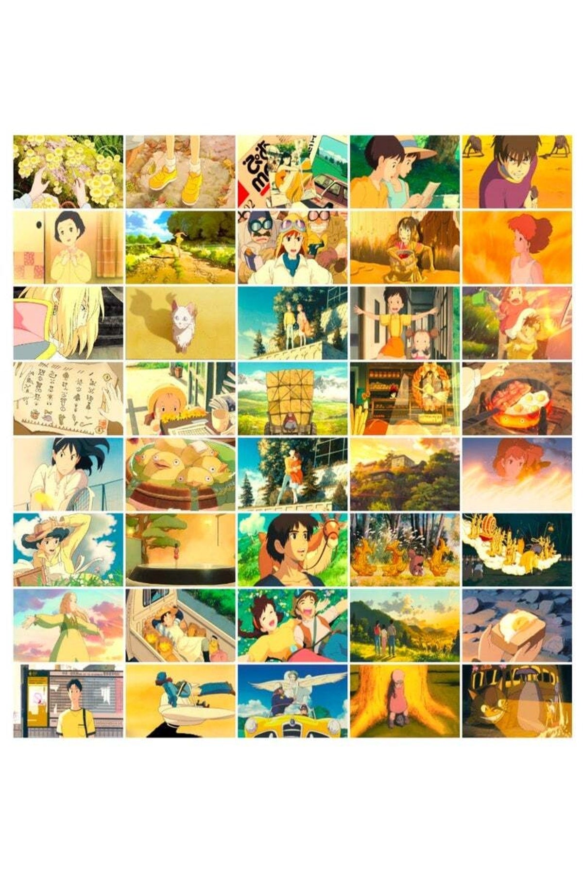 Anime Duvar Posteri Kolaj Seti - 40 Adet - Arkası Yapışkanlı Poster Seti - 10cm*15cm - Kutulu Set
