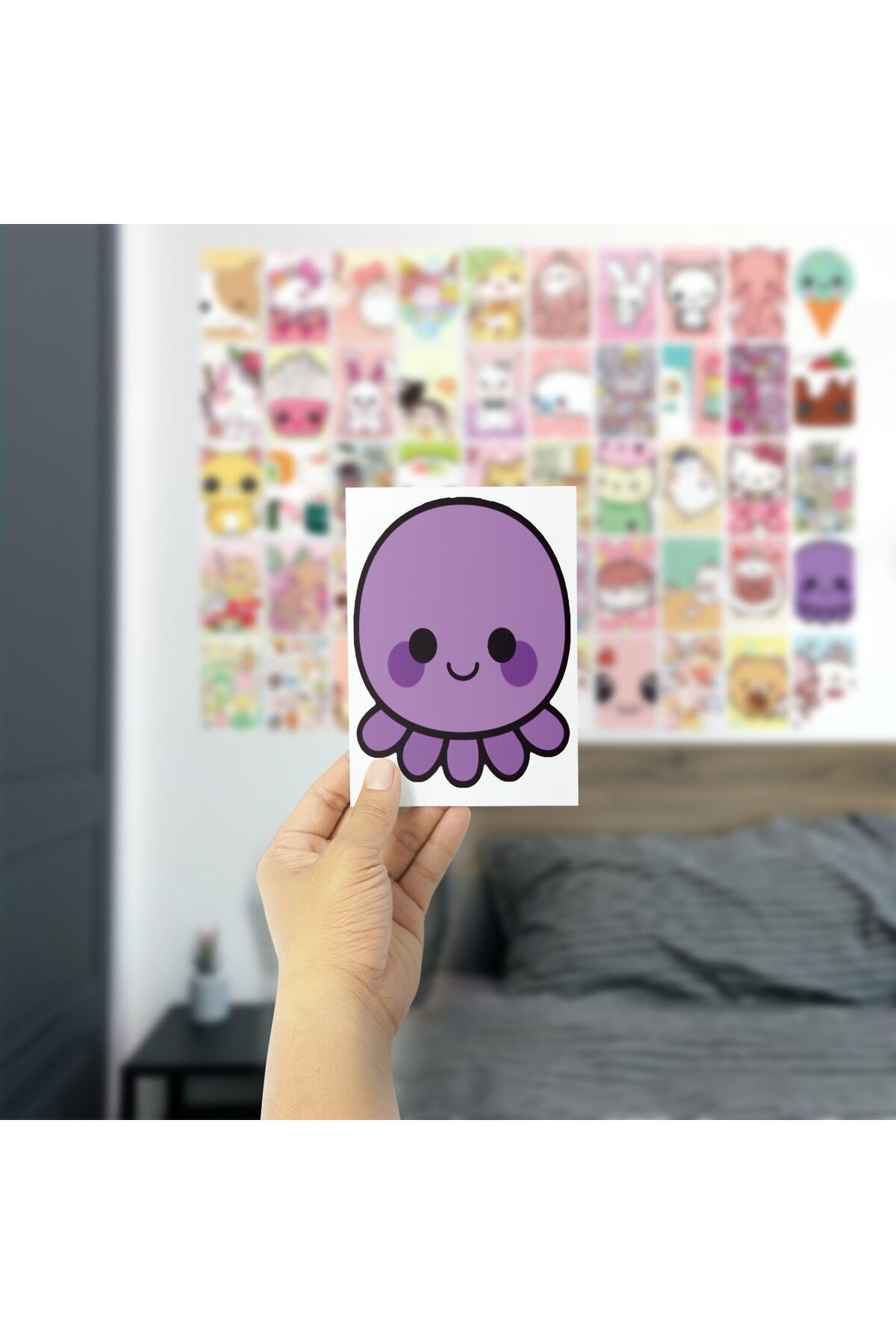 Anime Poster Seti - 50 Adet - Arkası Yapışkanlı Kawaii Poster Seti - 10cm*15cm - Kutulu Set