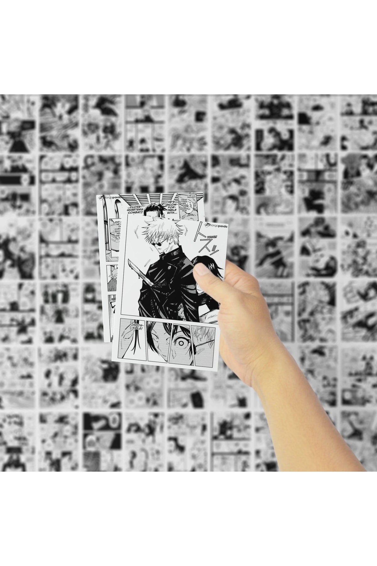 Anime Poster Seti, Arkası Yapışkanlı Jujutsu Kaisen Poster Kolaj Seti, Manga Kolaj Seti, 100 Adet