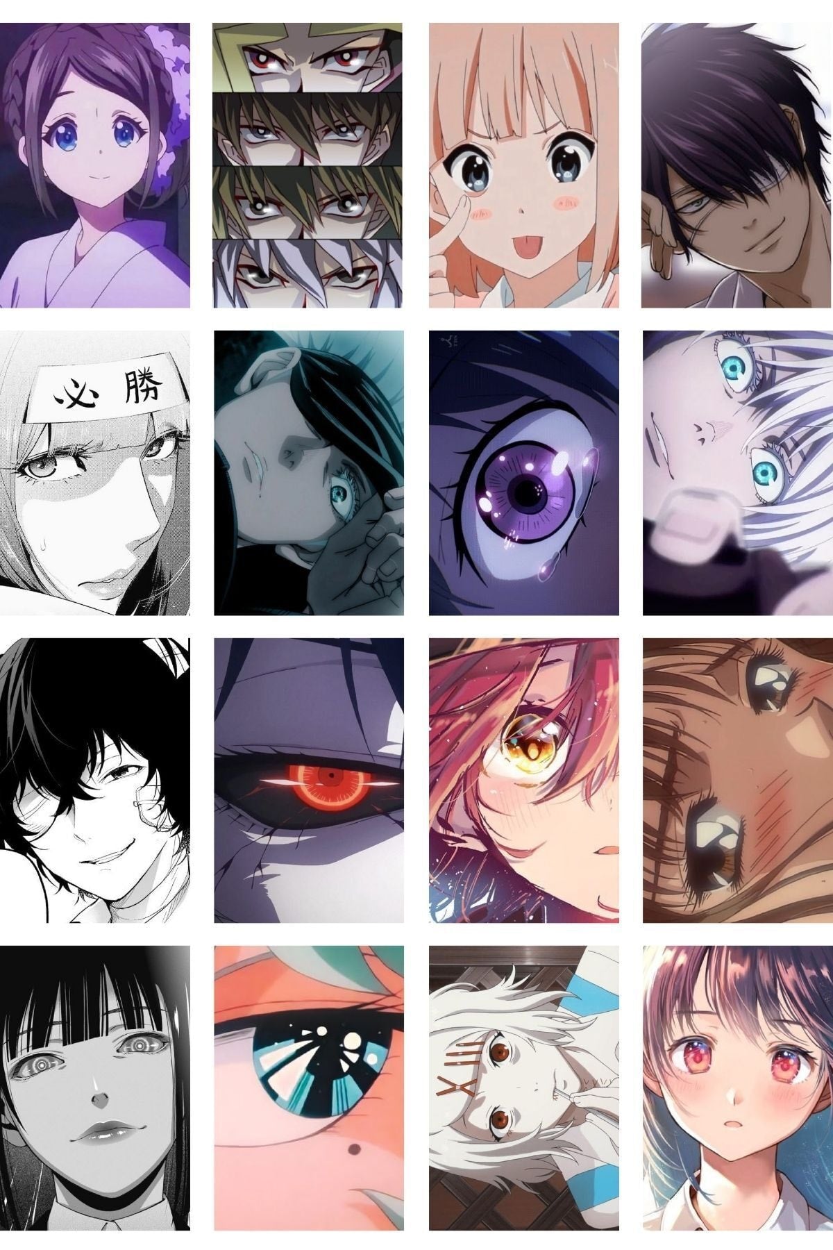 Anime Poster Seti - Manga Kolaj Seti - 84 Adet - Arkası Yapışkanlı Poster, 10cm*15cm- Kutulu Set