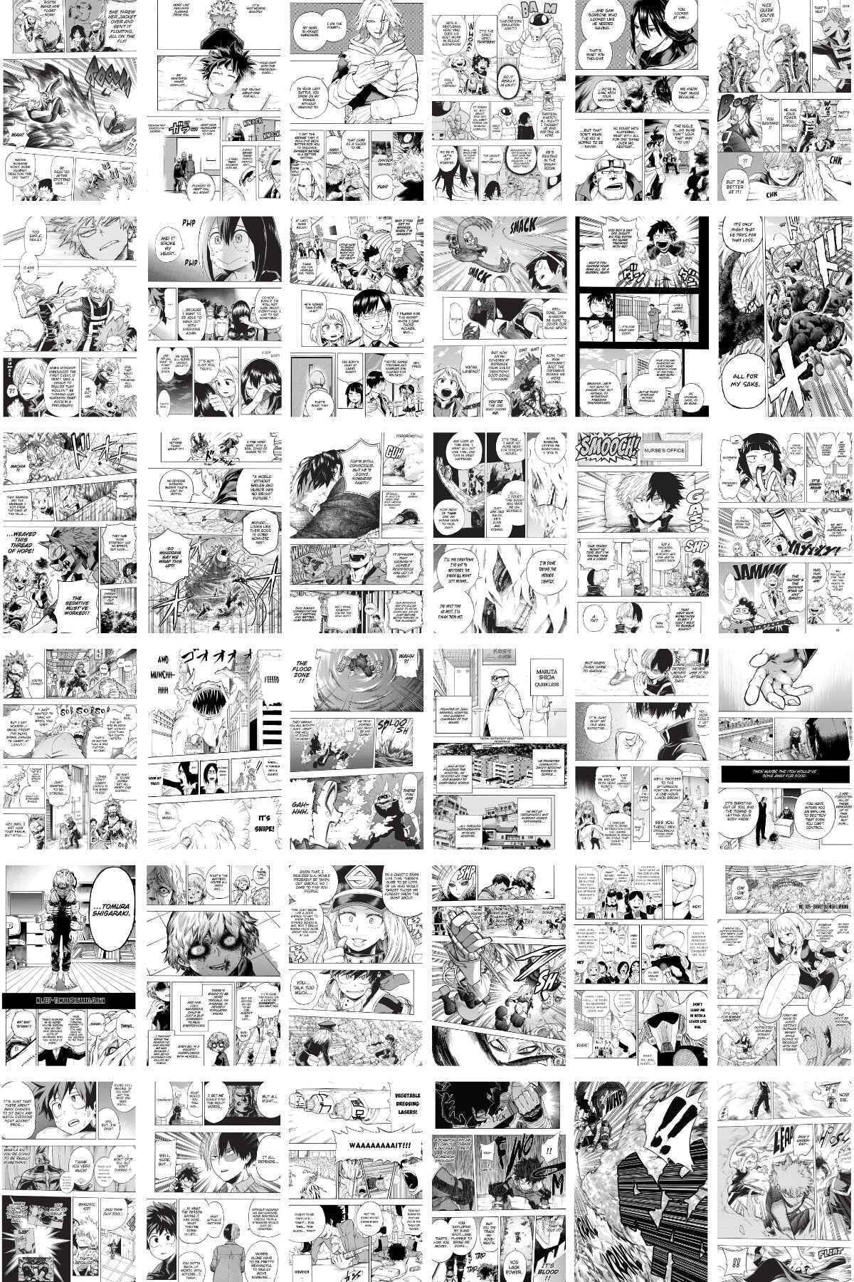 Anime Poster Seti - "my Hero Academia" Manga Kolaj Seti - 144 Adet Arkası Yapışkanlı 10cm*15cm