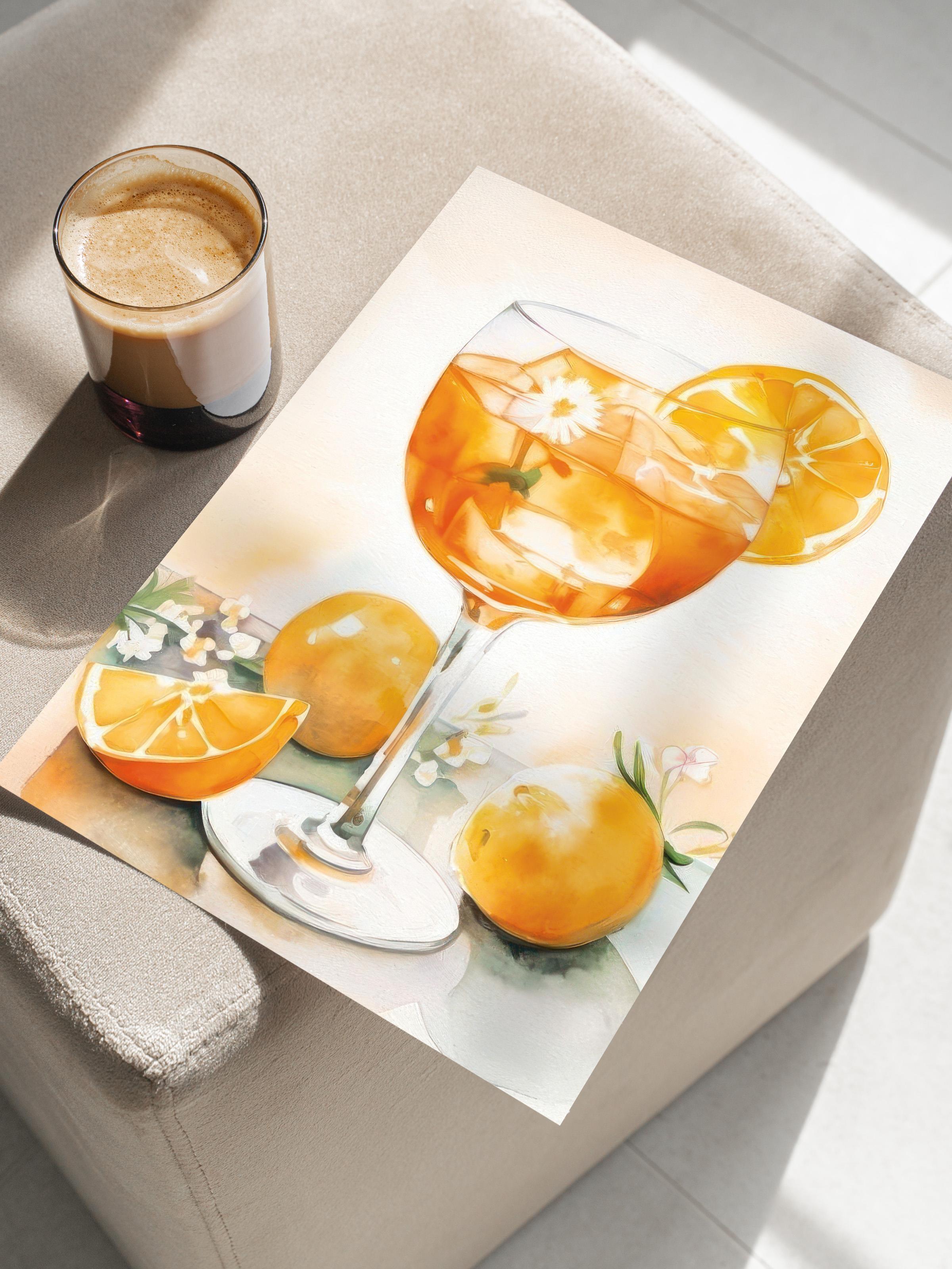 Aperol Art Poster, Çerçevesiz Duvar Posteri, Dikey Duvar Tablosu Comfort Serisi NO:108567