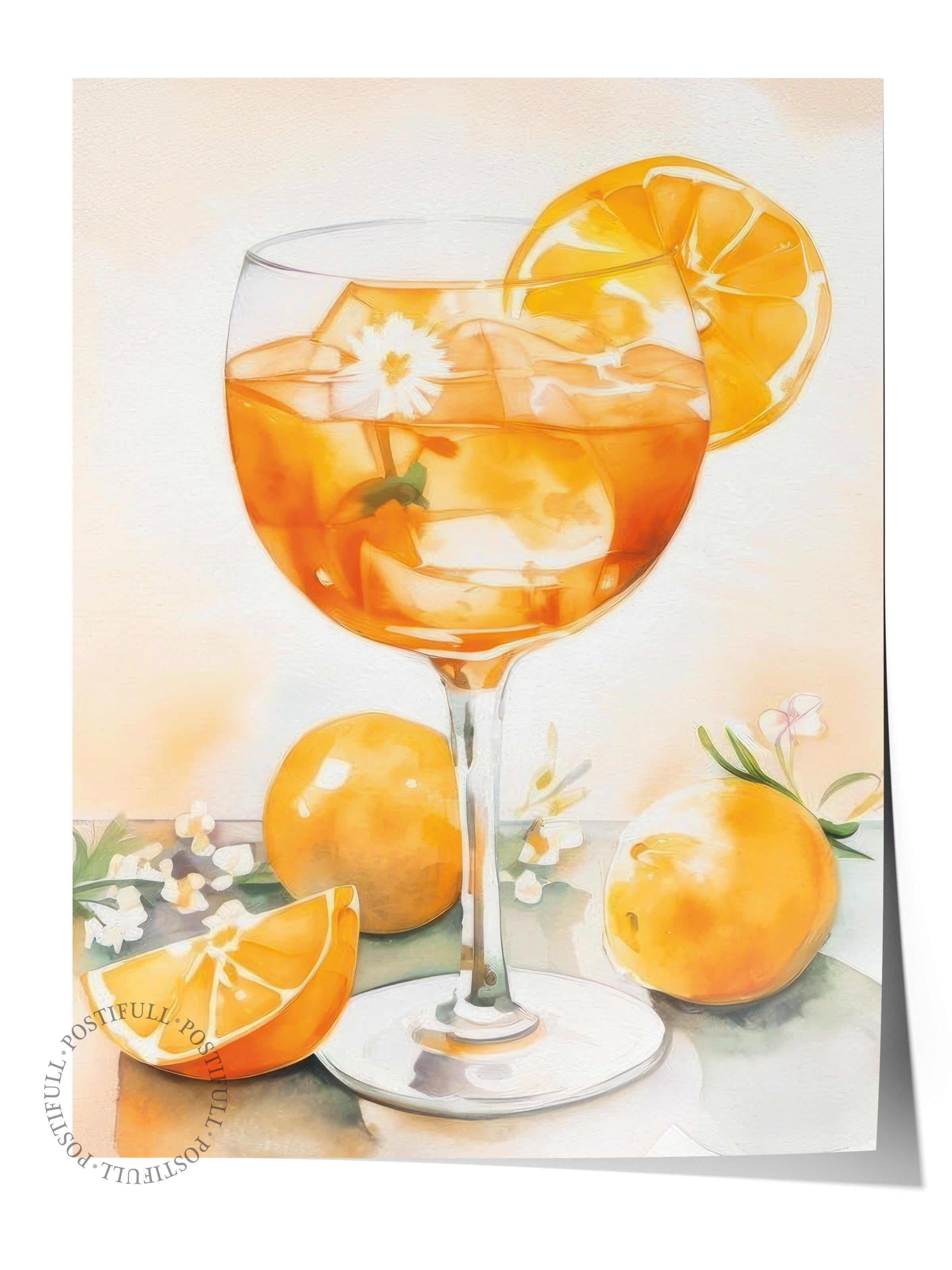 Aperol Art Poster, Çerçevesiz Duvar Posteri, Dikey Duvar Tablosu Comfort Serisi NO:108567