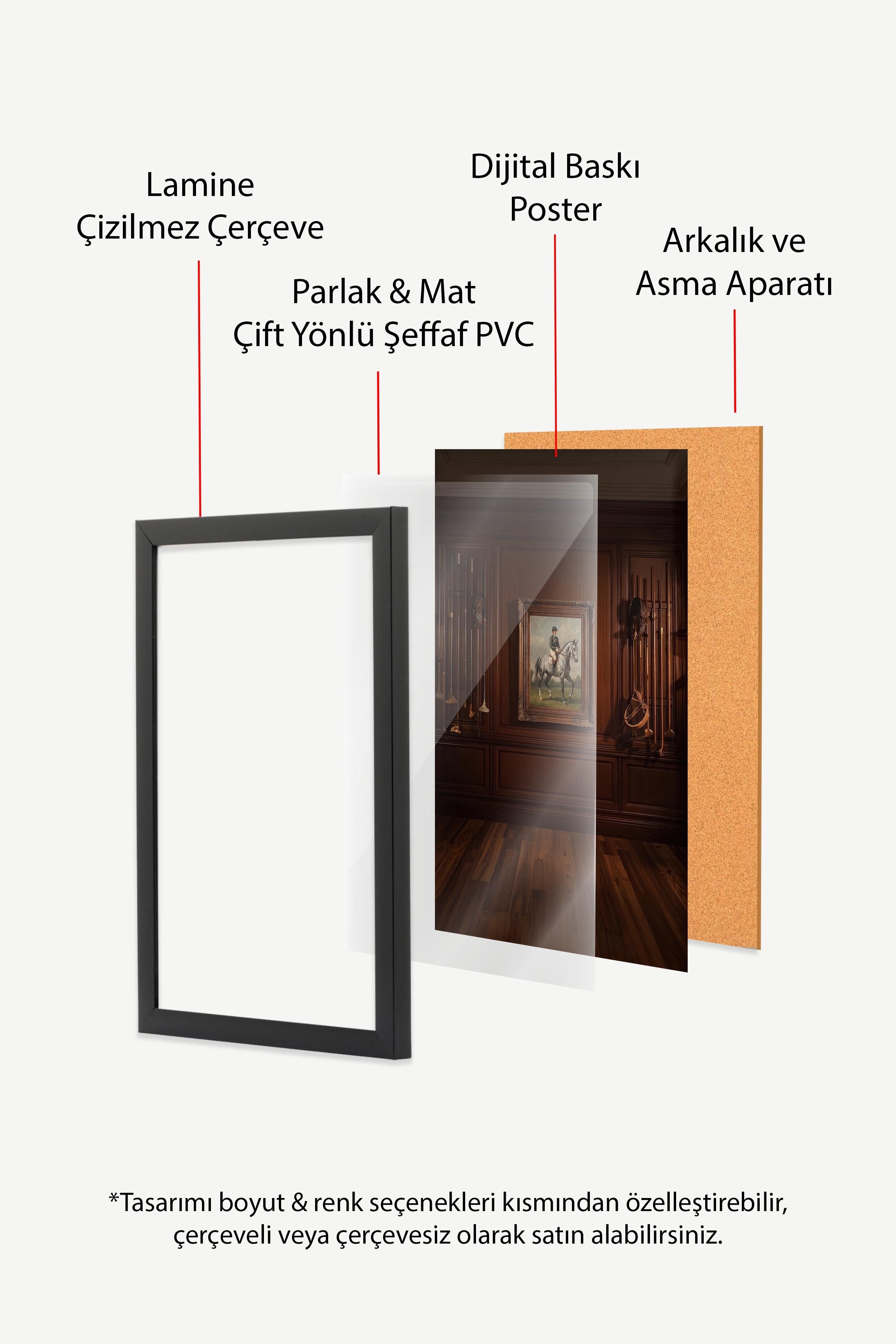 At ve Binici Posteri, Siyah Çerçeveli Poster, Old Money Serisi, NO:113175