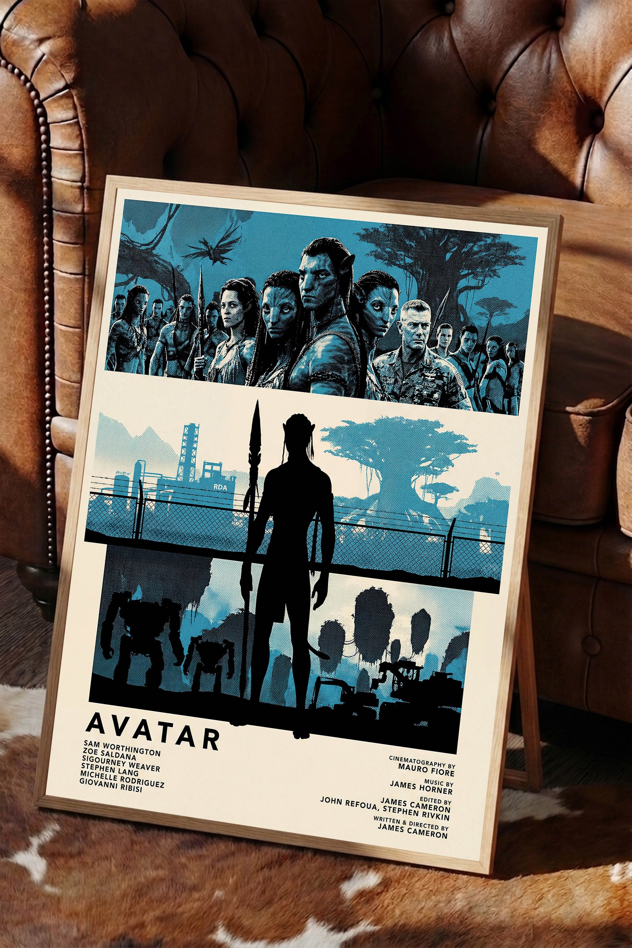 Avatar Ahşap Çerçeveli Poster, Sinema ve Dizi Tablo, Film Dizi Afişleri NO:112810