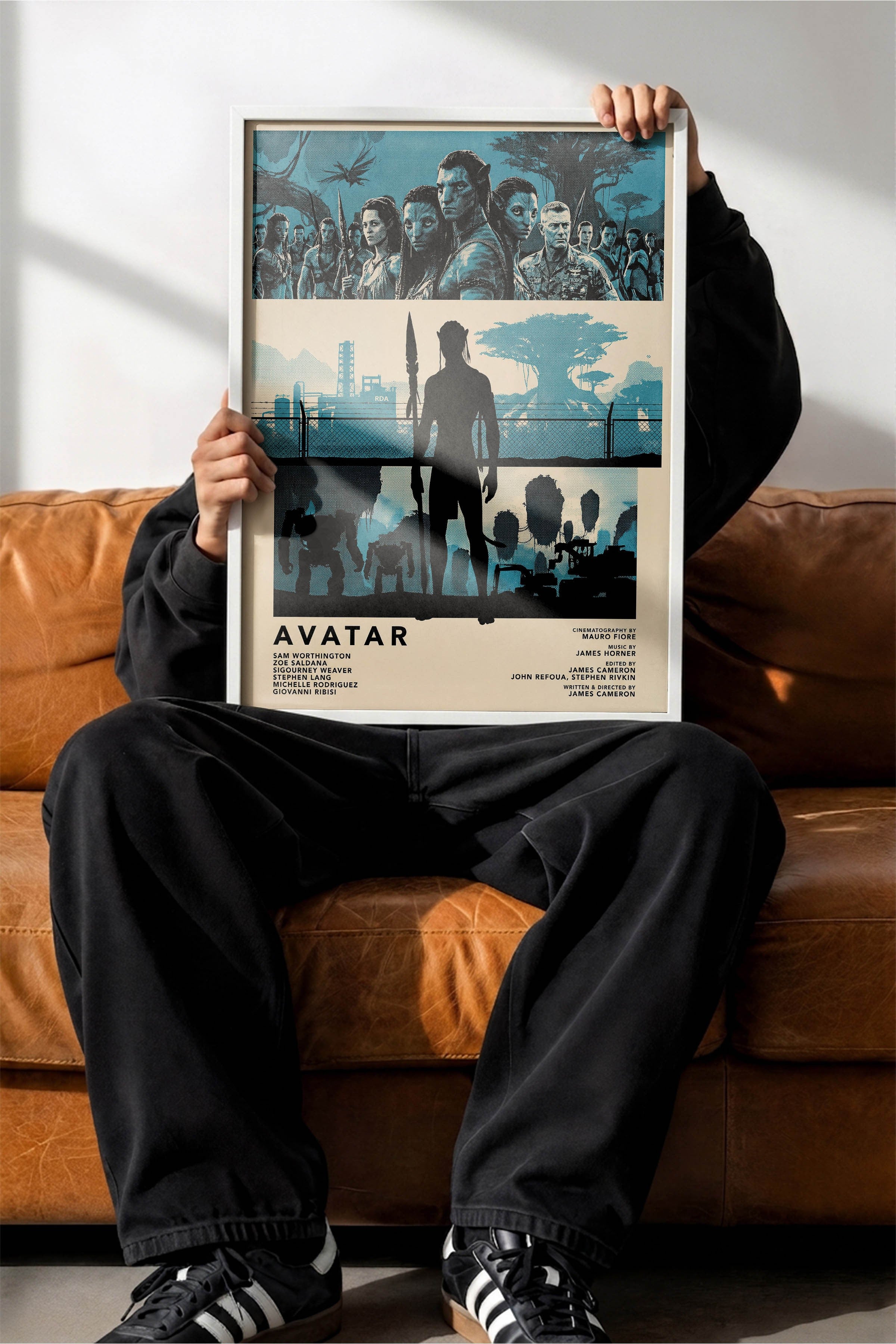 Avatar Beyaz Çerçeveli Poster, Sinema ve Dizi Tablo, Film Dizi Afişleri NO:112810