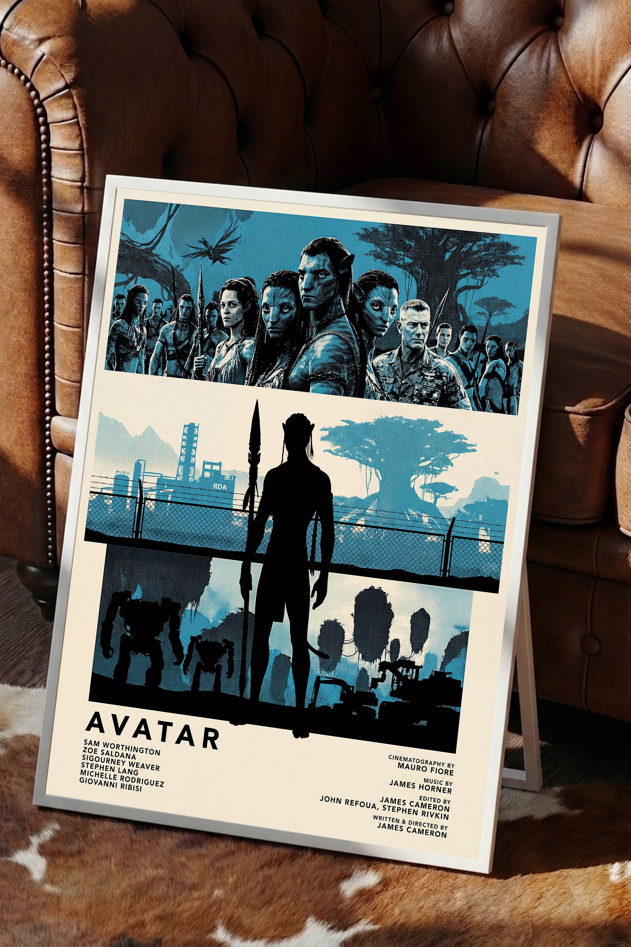 Avatar Beyaz Çerçeveli Poster, Sinema ve Dizi Tablo, Film Dizi Afişleri NO:112810