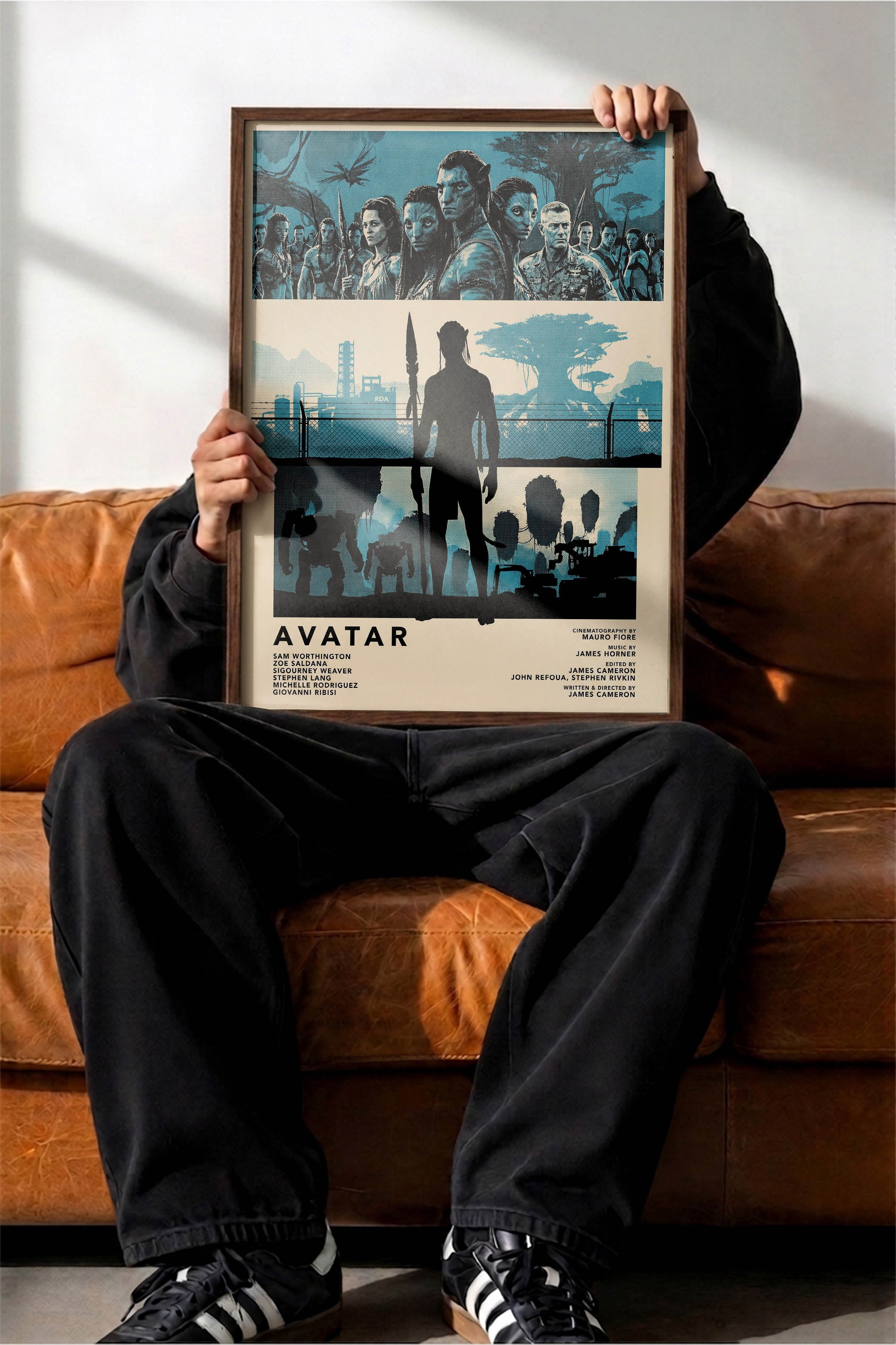 Avatar Kahverengi Çerçeveli Poster, Sinema ve Dizi Tablo, Film Dizi Afişleri NO:112810