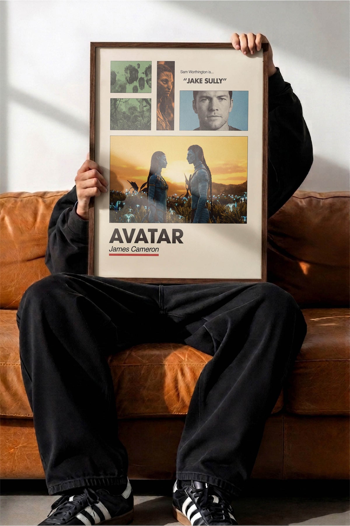 Avatar Kahverengi Çerçeveli Poster, Sinema ve Dizi Tablo, Film Dizi Afişleri NO:112938