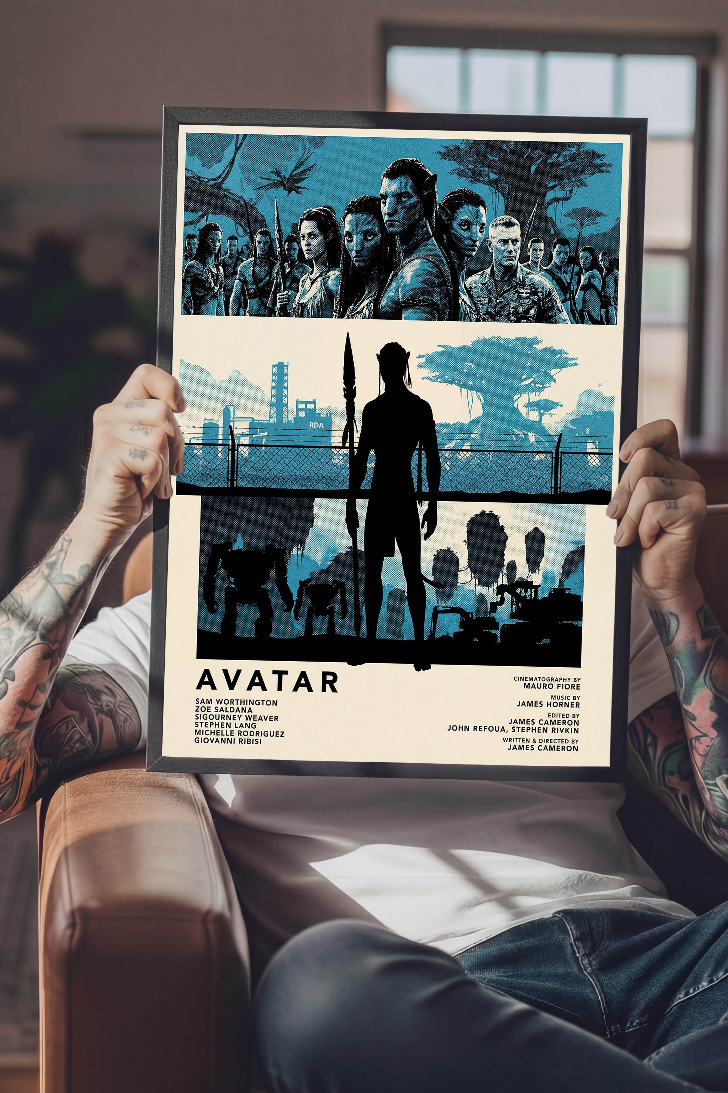 Avatar Siyah Çerçeveli Poster, Sinema ve Dizi Tablo, Film Dizi Afişleri NO:112810