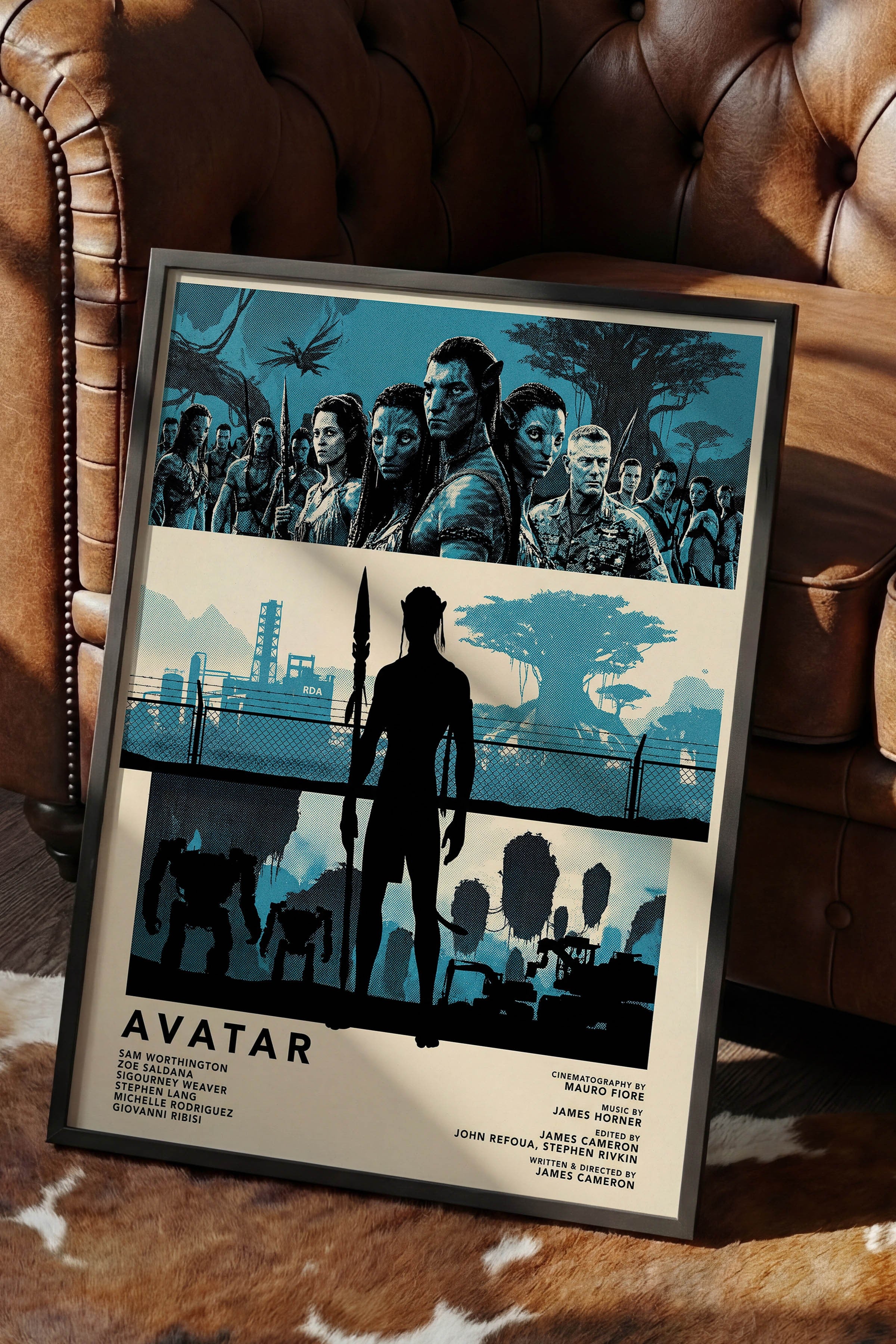 Avatar Siyah Çerçeveli Poster, Sinema ve Dizi Tablo, Film Dizi Afişleri NO:112810