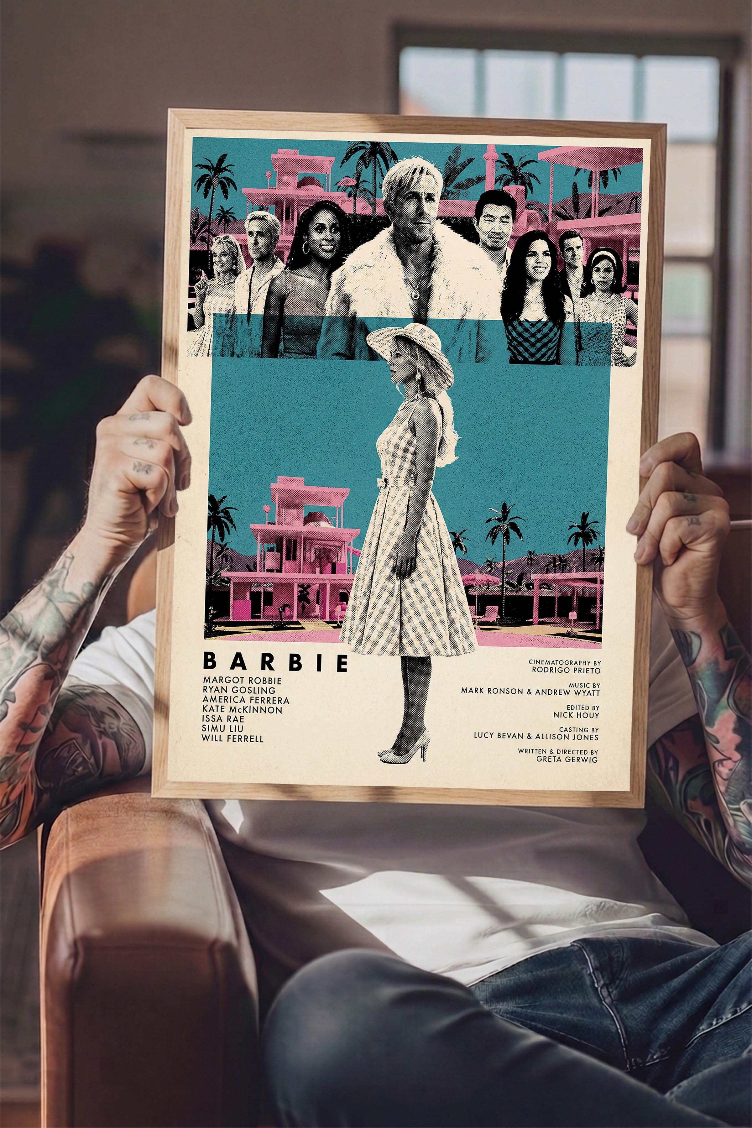 Barbie Ahşap Çerçeveli Poster, Sinema ve Dizi Tablo, Film Dizi Afişleri NO:112814