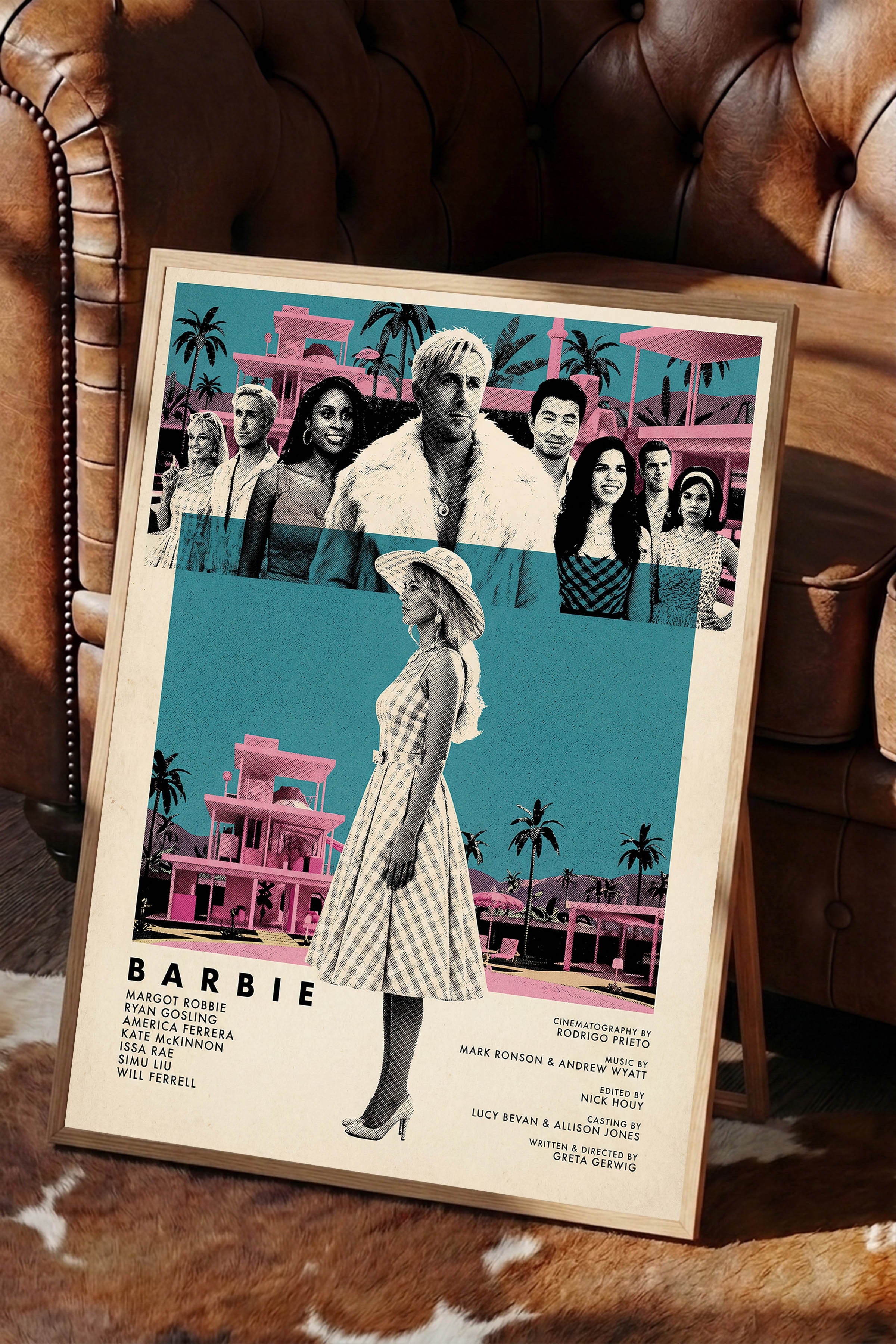 Barbie Ahşap Çerçeveli Poster, Sinema ve Dizi Tablo, Film Dizi Afişleri NO:112814