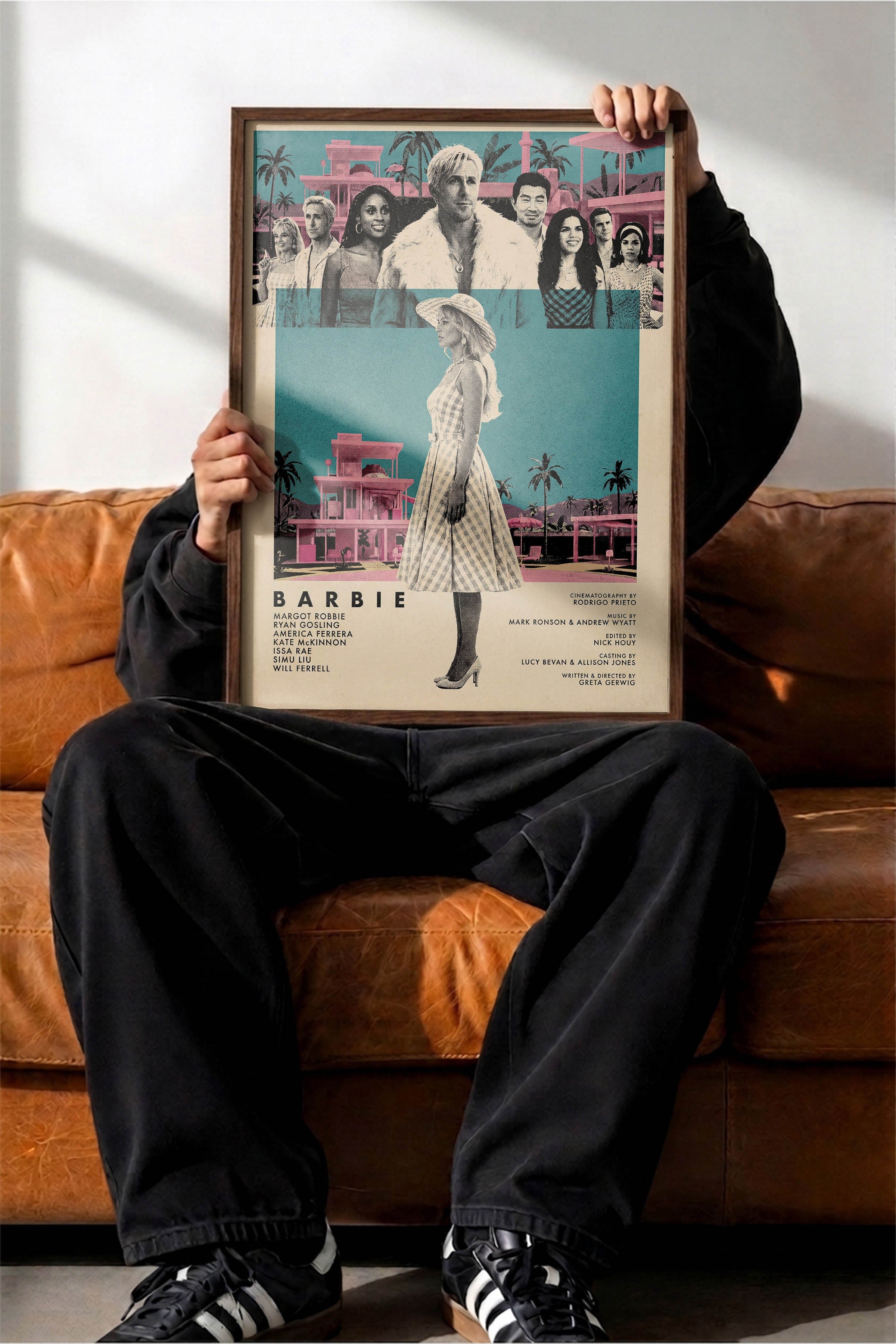 Barbie Kahverengi Çerçeveli Poster, Sinema ve Dizi Tablo, Film Dizi Afişleri NO:112814