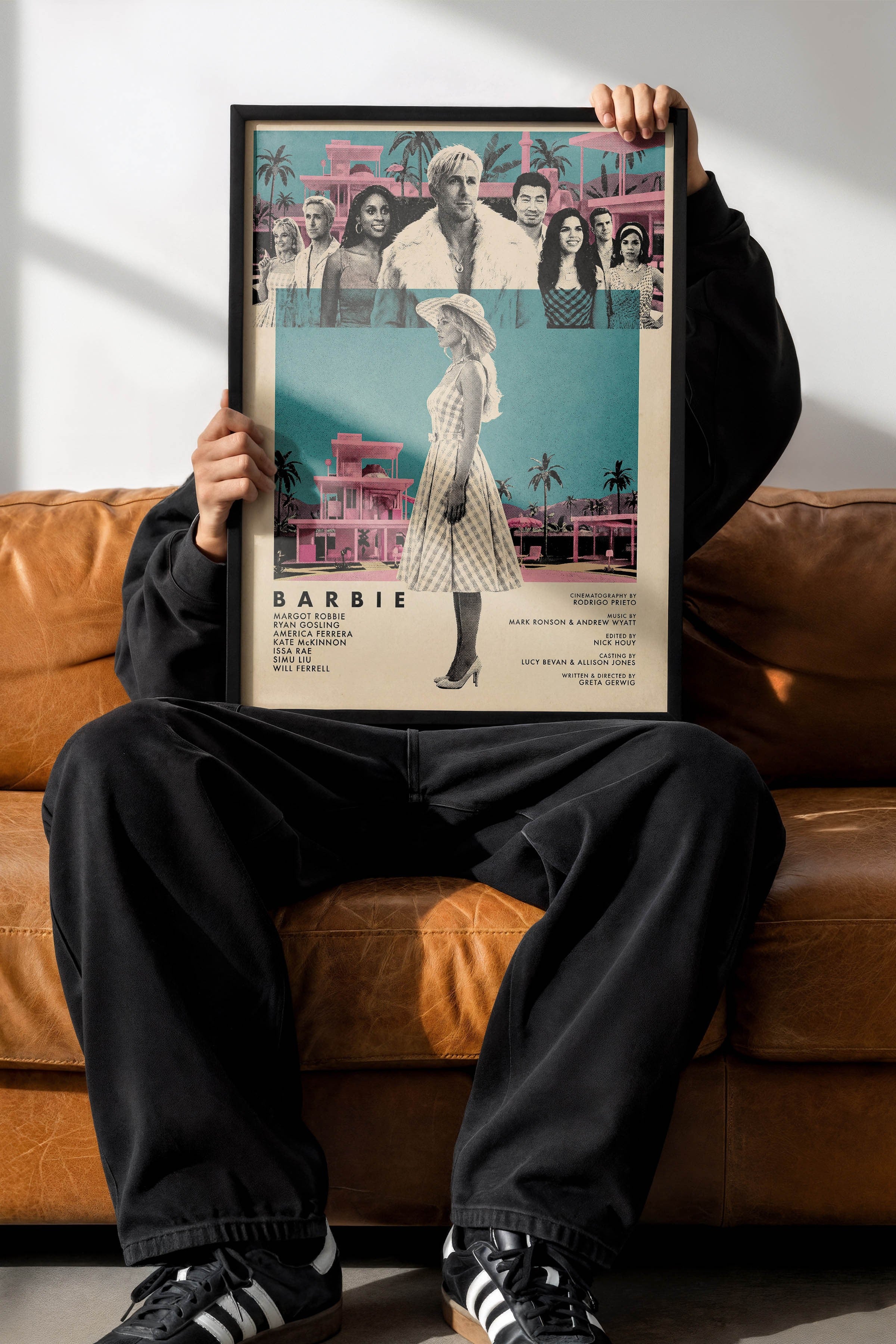 Barbie Siyah Çerçeveli Poster, Sinema ve Dizi Tablo, Film Dizi Afişleri NO:112814