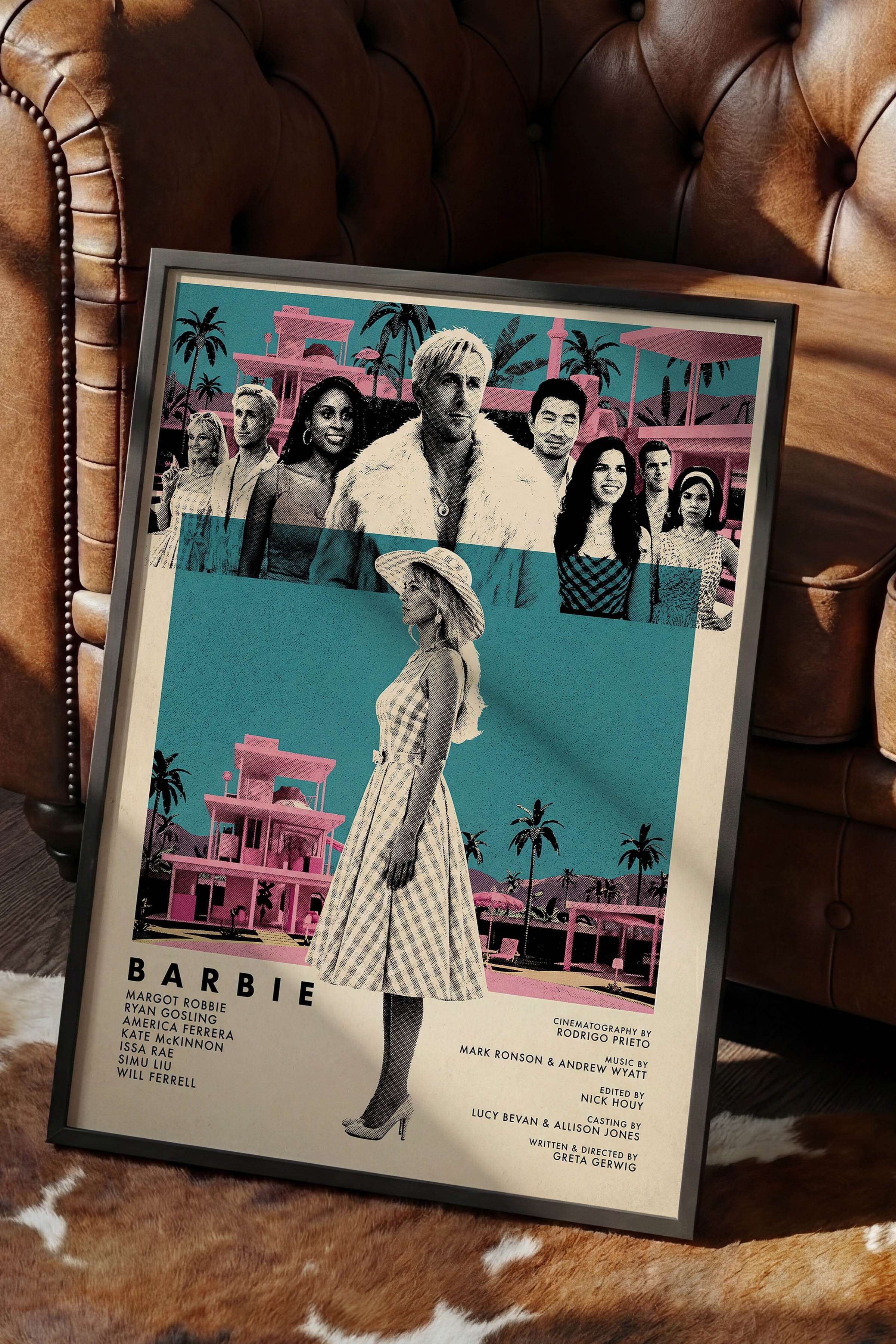 Barbie Siyah Çerçeveli Poster, Sinema ve Dizi Tablo, Film Dizi Afişleri NO:112814