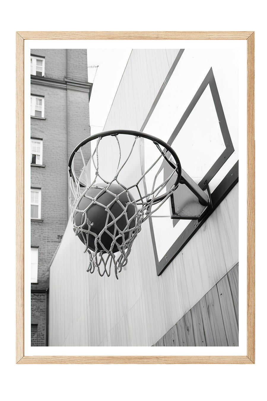 Sokak Basketbolu Anı Comfort Serisi Poster – Ahşap Çerçeveli Tablo