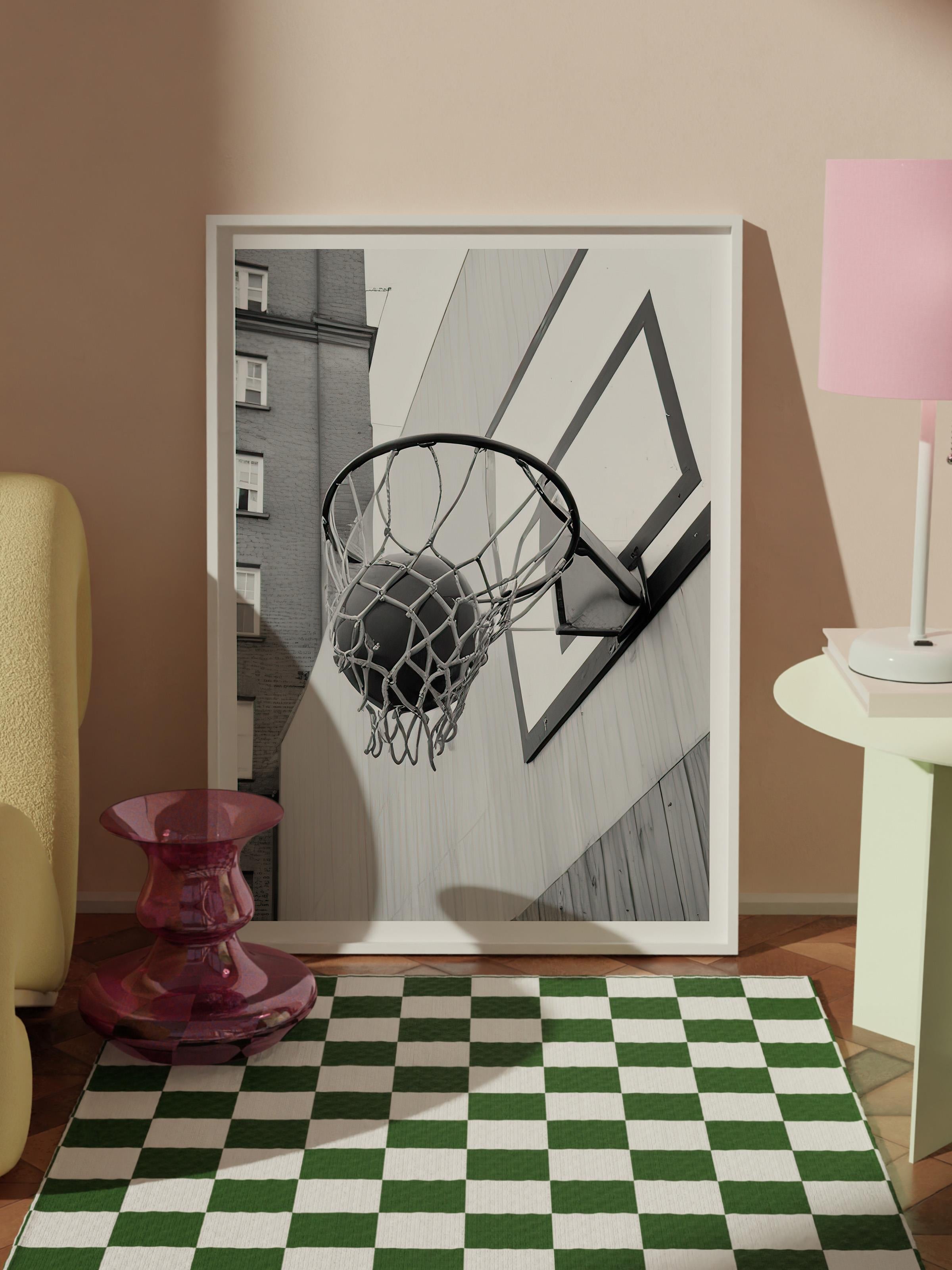 Basketball Score Çerçeveli Tablo, Beyaz Çerçeve ve Poster, Duvar Tablosu Comfort Serisi NO:108327