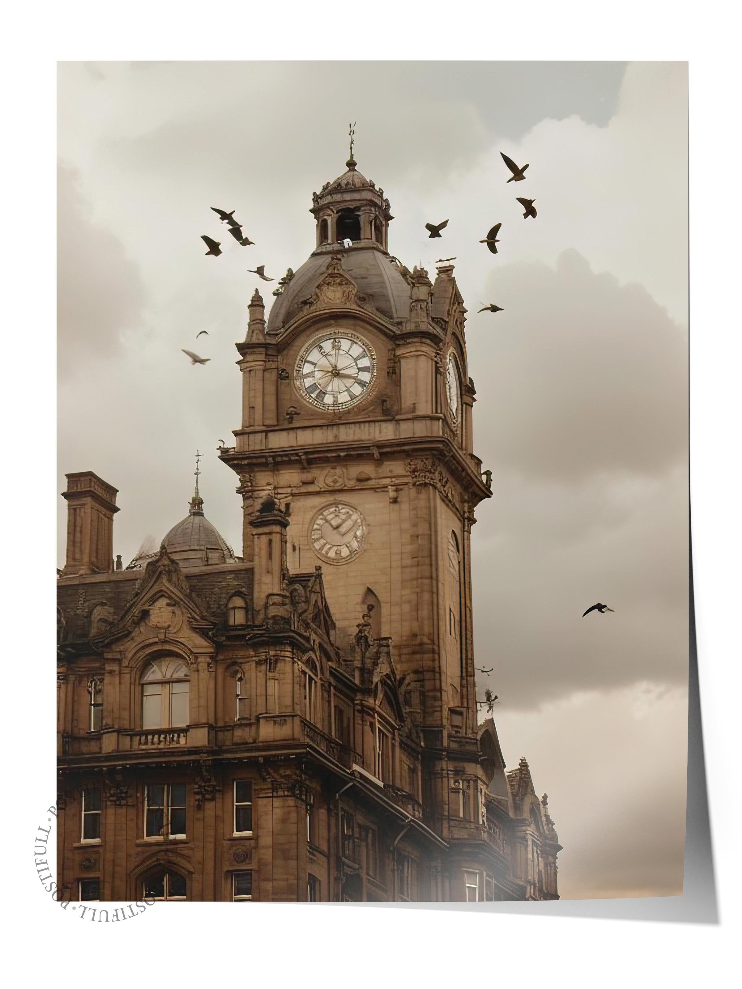 Bats by the Building Poster, Dikey Duvar Tablosu Comfort Serisi NO:108360