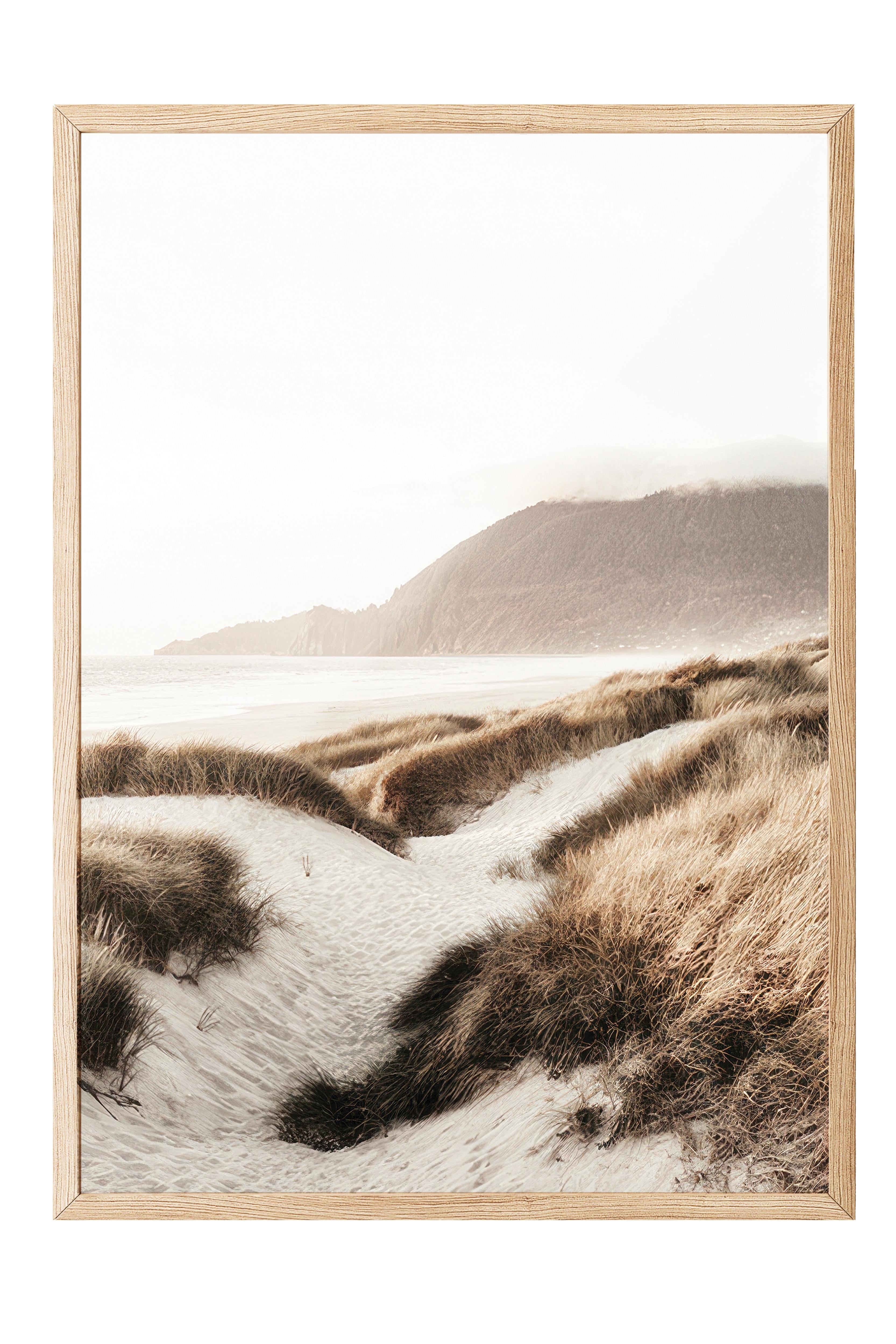 Beach Sand Dunes Çerçeveli Tablo, Ahşap Çerçeve ve Poster, Duvar Tablosu Comfort Serisi NO:108506