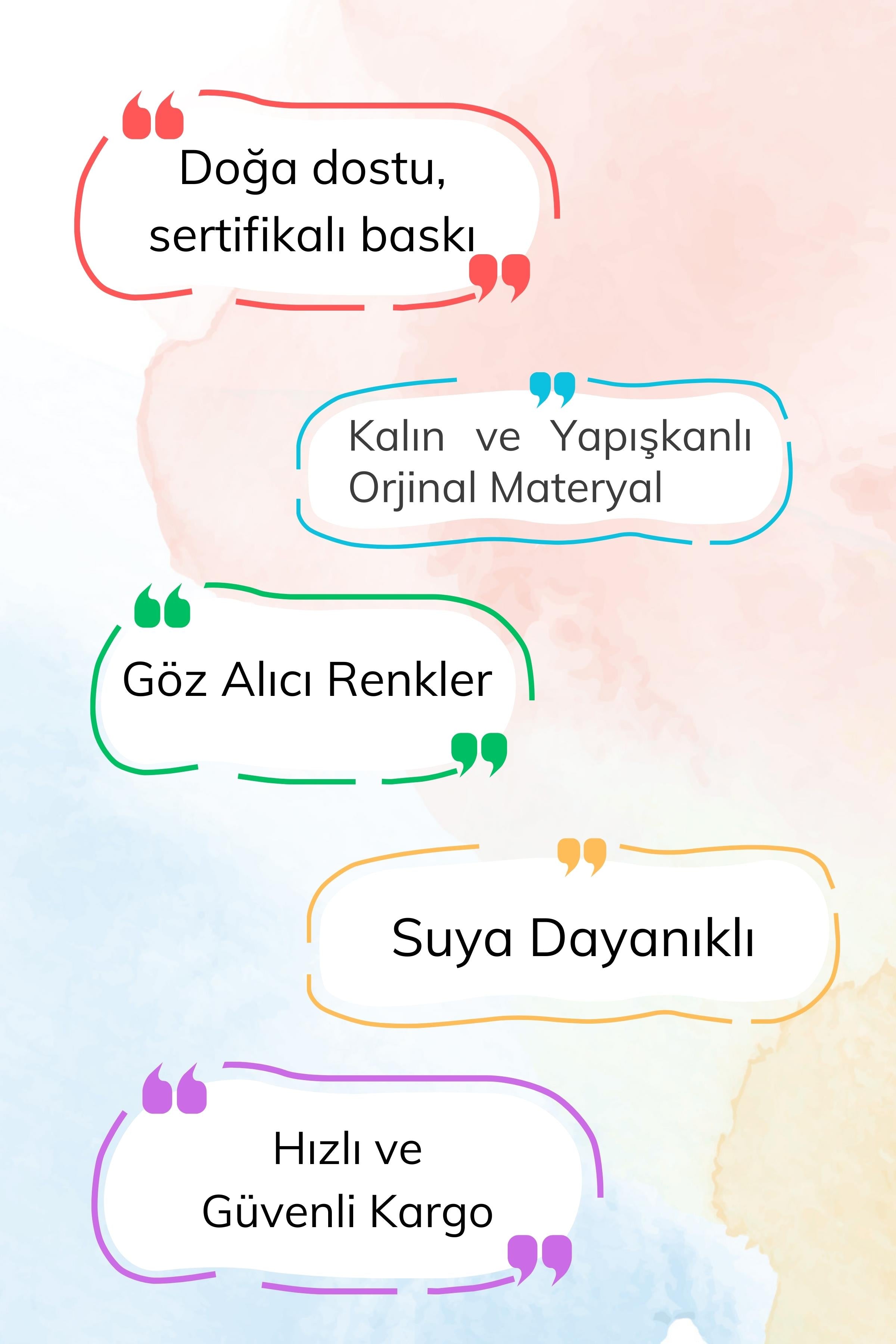 Bebek Odası Sticker Seti Duvar Dekoru, Mini Mavi 83 Gökkuşağı, Çocuk Odası Duvar Stickerı