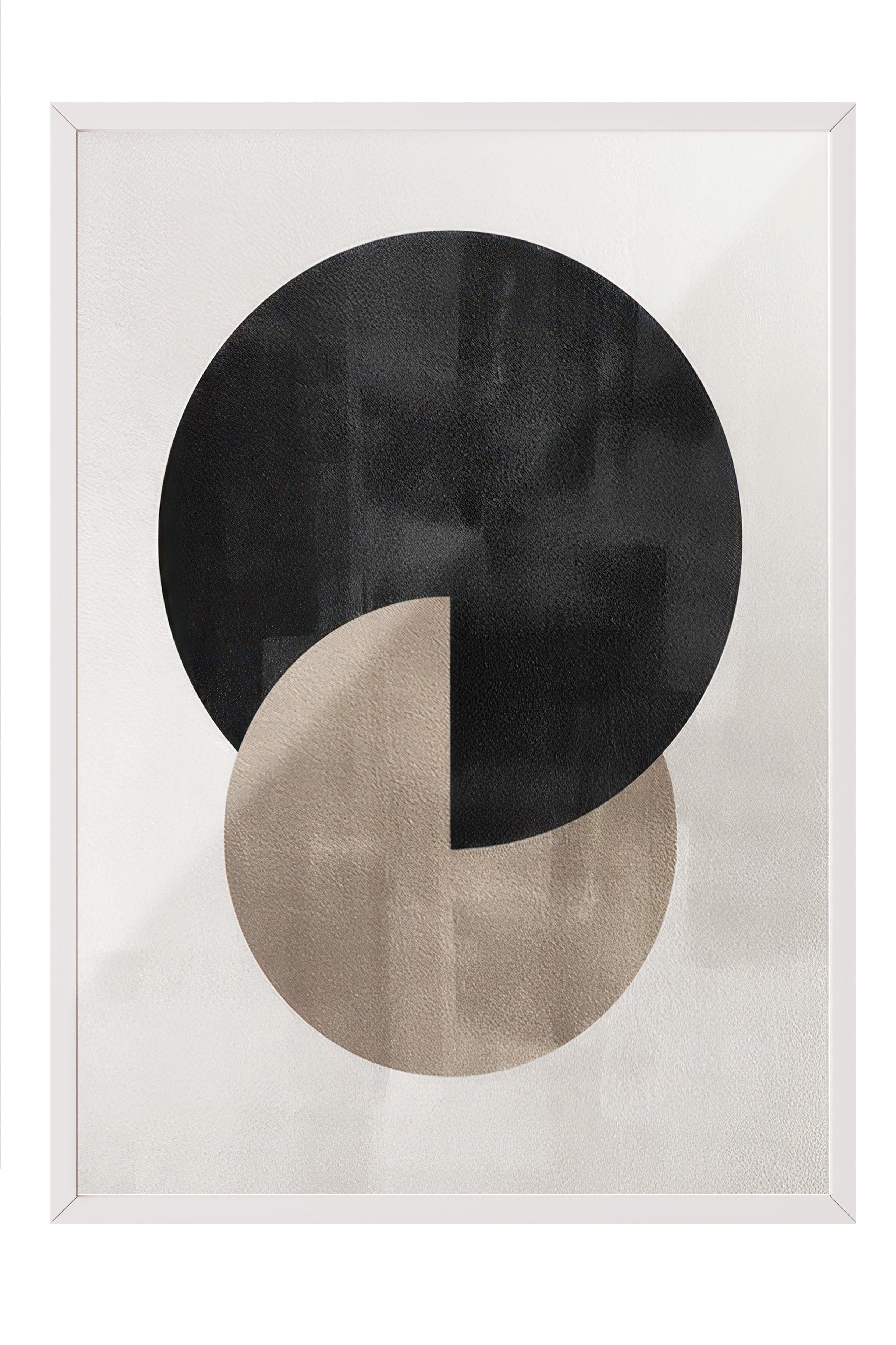 Berlin Shapes No2 Çerçeveli Tablo, Beyaz Çerçeve ve Poster, Duvar Tablosu Comfort Serisi NO:108462