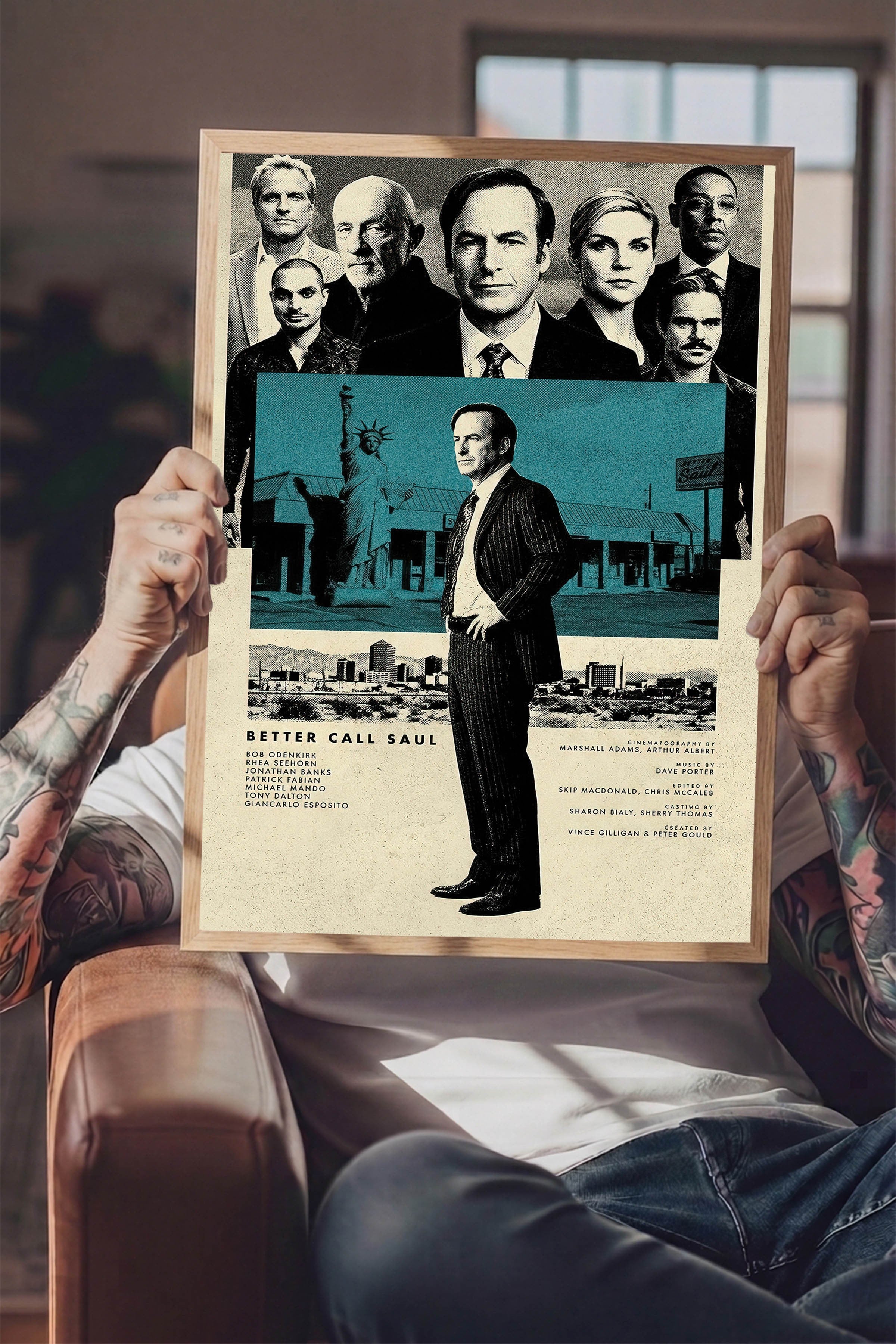 Better Call Saul Ahşap Çerçeveli Poster, Sinema ve Dizi Tablo, Film Dizi Afişleri NO:112793