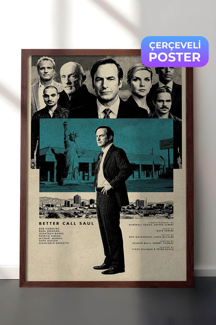 Better Call Saul Poster – Kahverengi Çerçeveli Tablo
