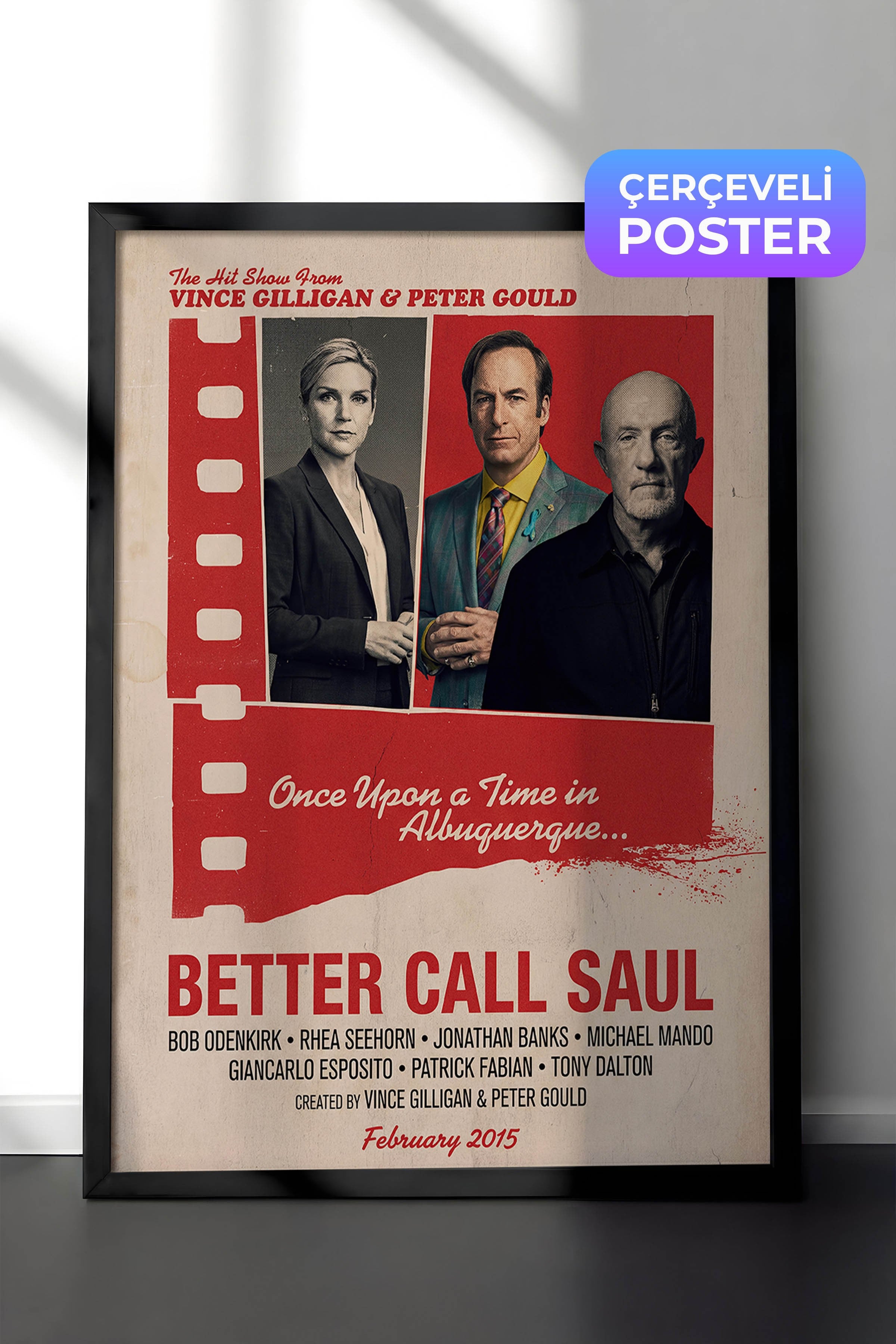 Better Call Saul Siyah Çerçeveli Poster, Sinema ve Dizi Tablo, Film Dizi Afişleri NO:112871